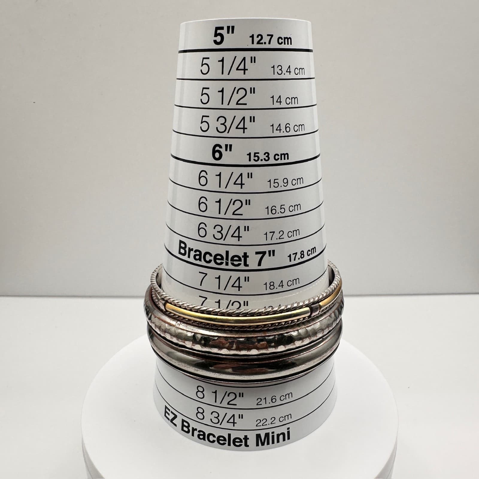 Vintage 80s 90s Metal Bangle Bracelet Set Silver Tone Textured Women's Jewelry - Thumbnail 11