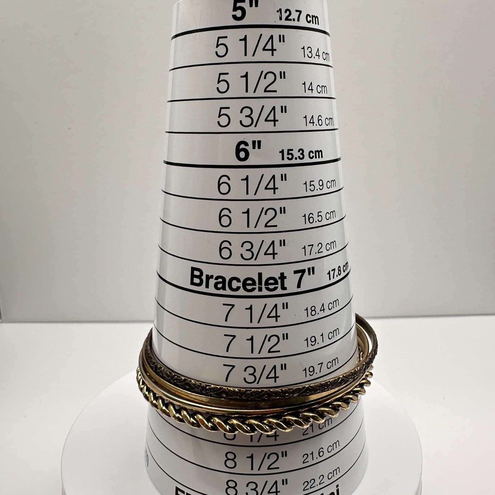 Vintage Y2K Bracelet Set Gold Tone Twisted Etched Stackable Boho Women's Jewelry - Thumbnail 8