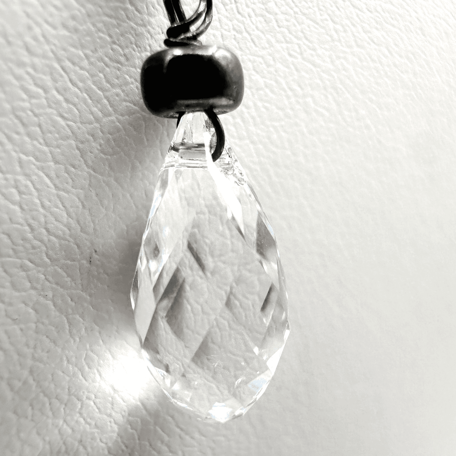 Vintage 90s Y2K Silver Tone Necklace Crystal Teardrop Lariat Y Dainty Elegant - Thumbnail 10