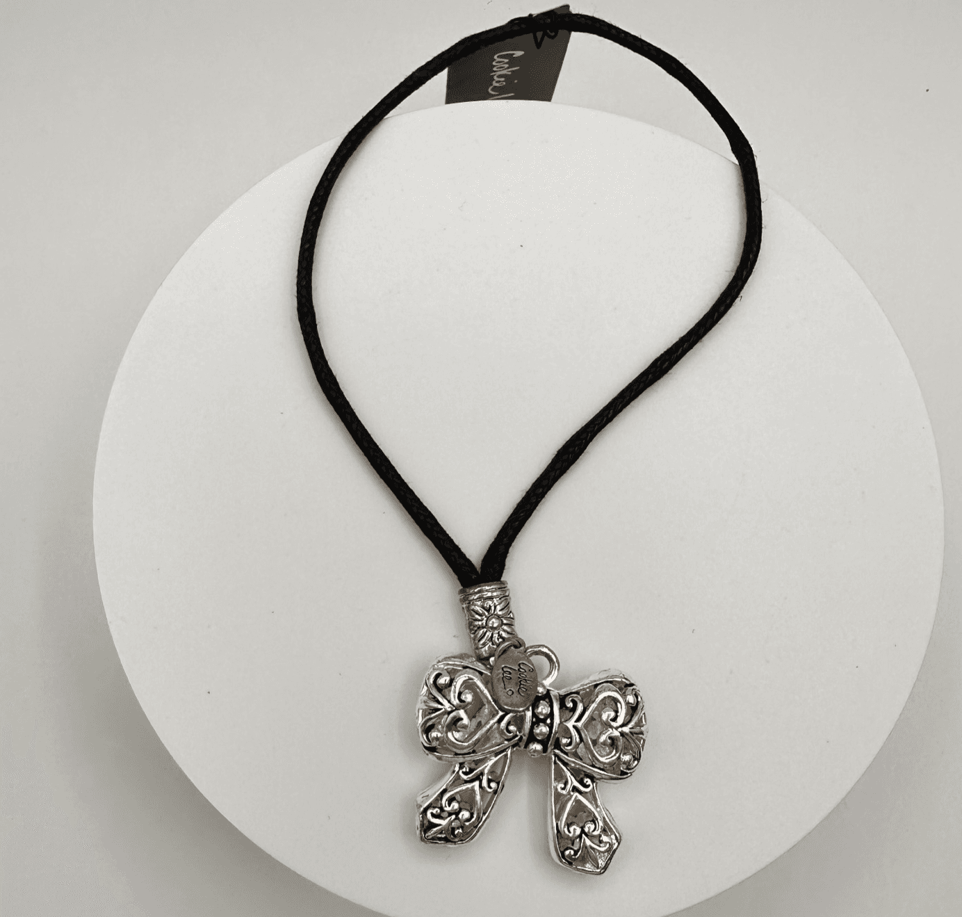 Vintage 90s Cookie Lee Silver Tone Filigree Bow Charm Bracelets Women's Jewelry - Thumbnail 3