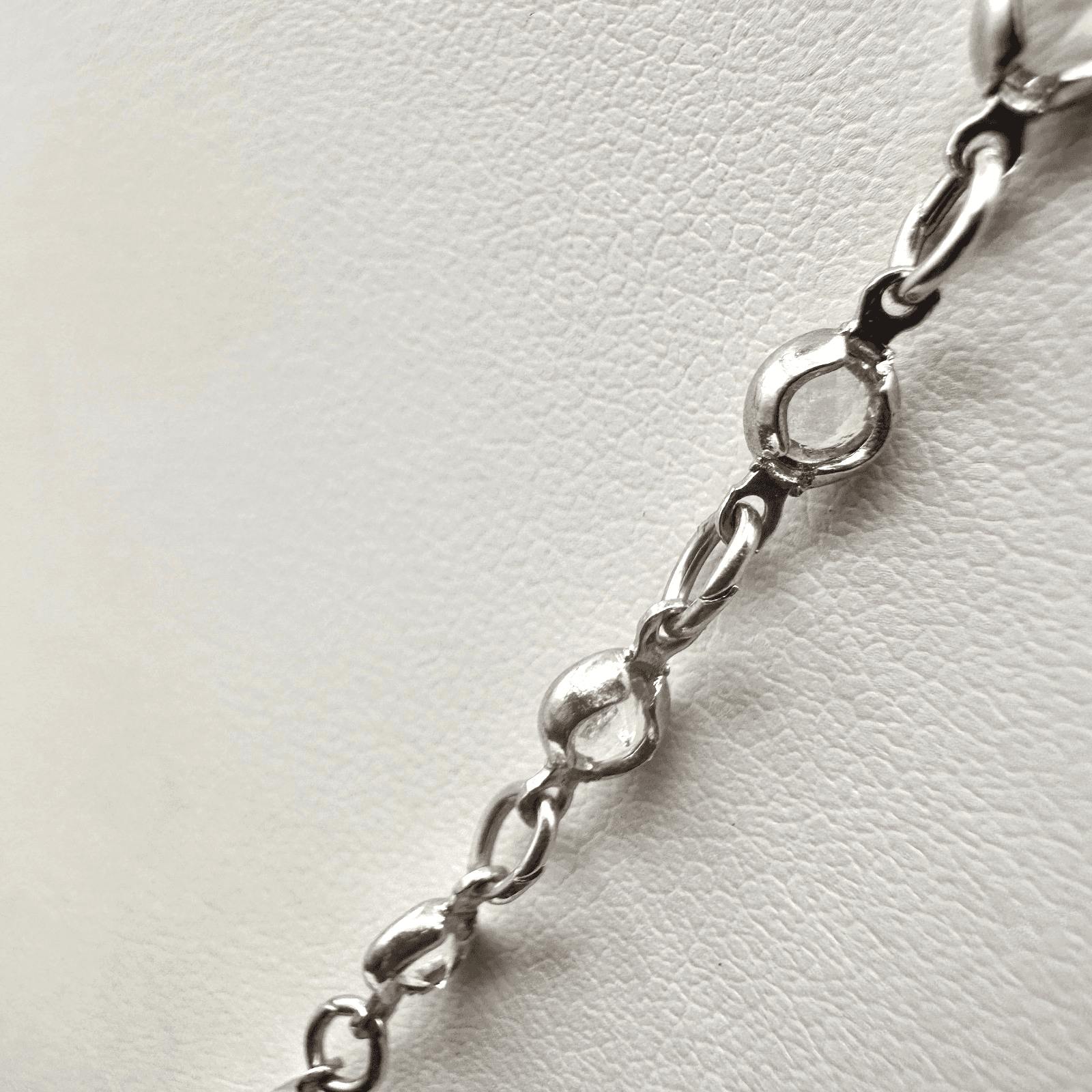 Vintage 90s Y2K Silver Tone Necklace Crystal Teardrop Lariat Y Dainty Elegant - Thumbnail 13