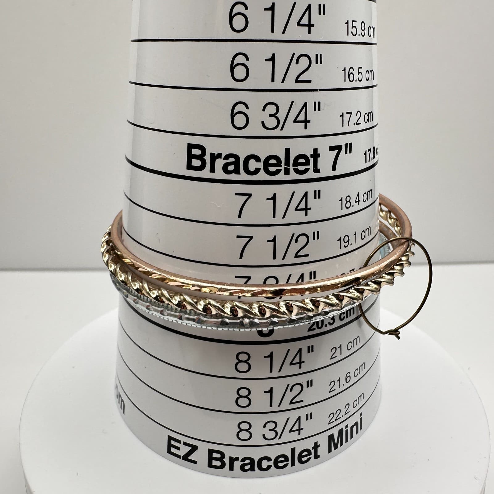 Vintage 90s Textured Bangle Set Boho Retro Women's Classic Fashion Jewelry - Thumbnail 10