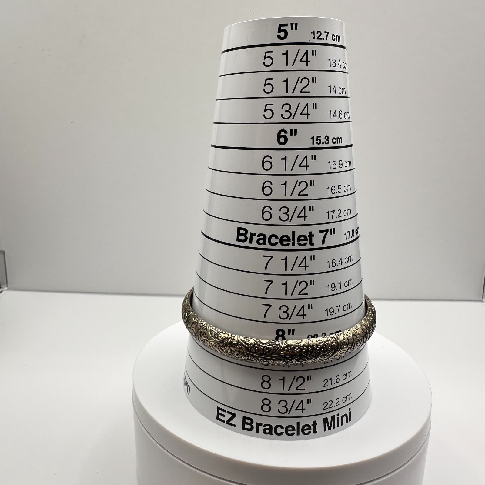 Vintage 80s Gold Tone Floral Etched Boho Bangle Women's Classic Fashion Jewelry - Thumbnail 11