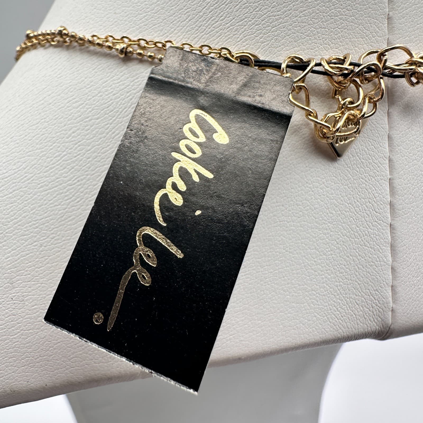 Vintage Y2K Cookie Lee Red Stone Necklace Gold Tone Filigree Tassel Statement - Thumbnail 16