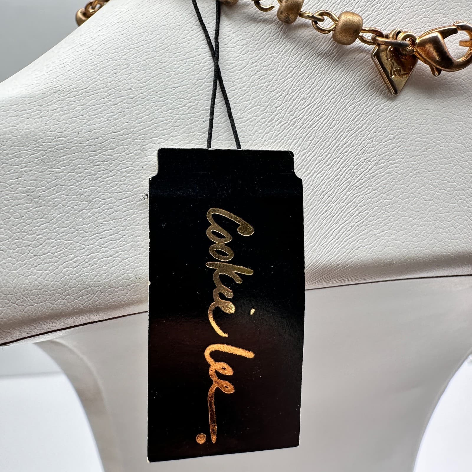 Vintage 90s Cookie Lee Double Strand Beaded Gold Tone Necklace Women's Jewelry - Thumbnail 12