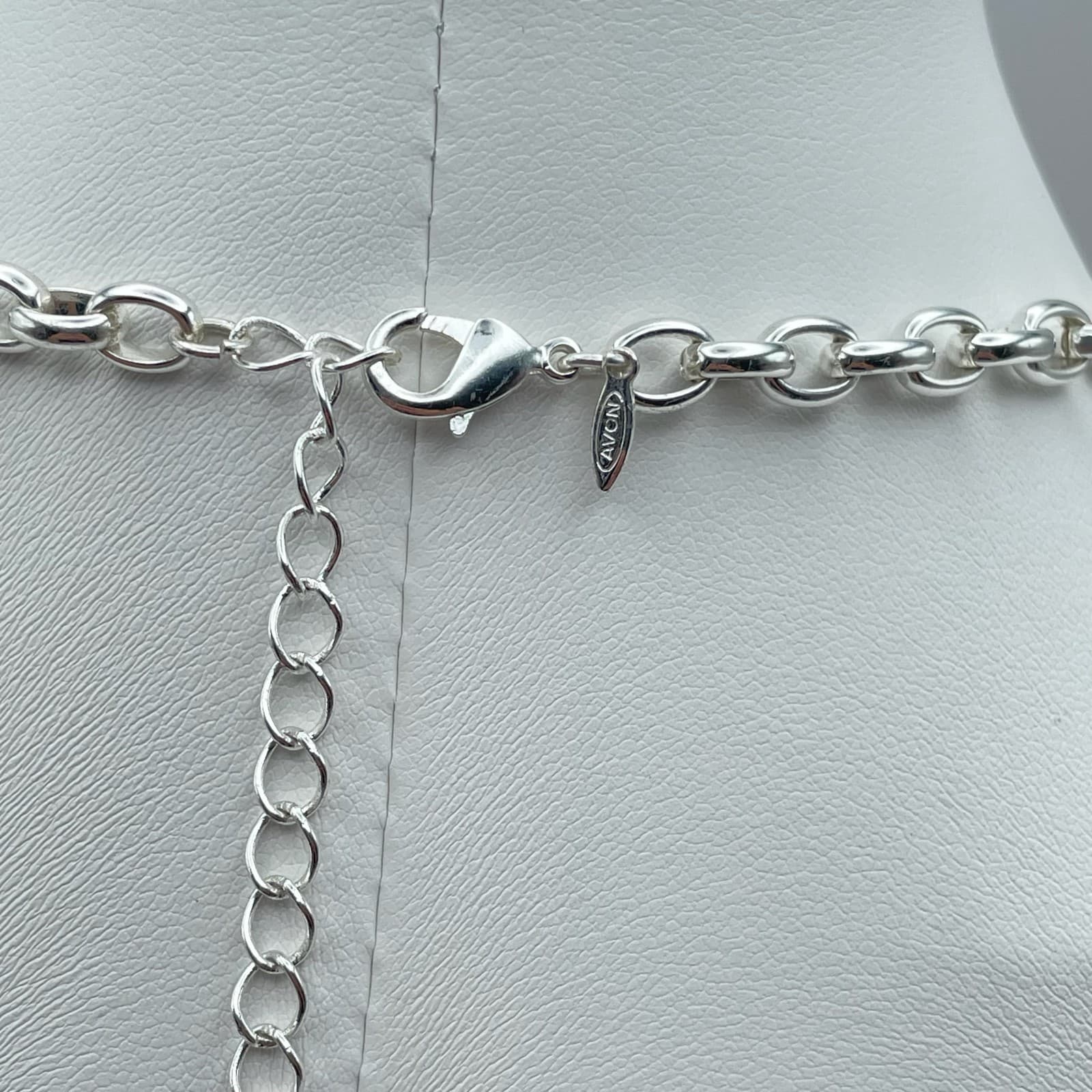 Vintage 90s Medical Alert Necklace Diabetic Silver Tone Thick Oval Link Chain - Thumbnail 11