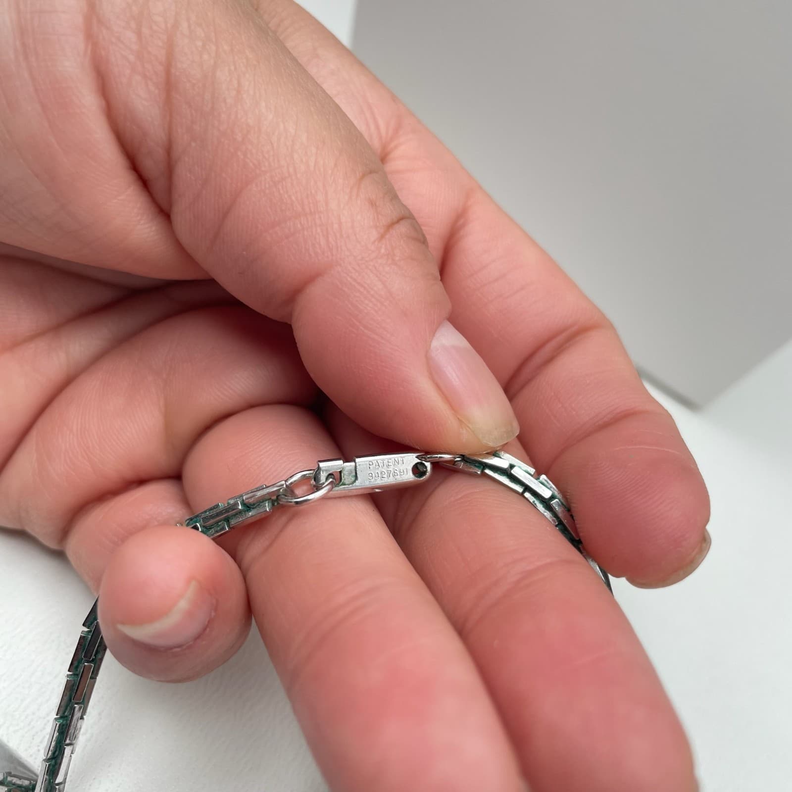 Vintage 80s Sarah Coventry Silver Tone Link Chain Necklace Unisex Jewelry - Thumbnail 3