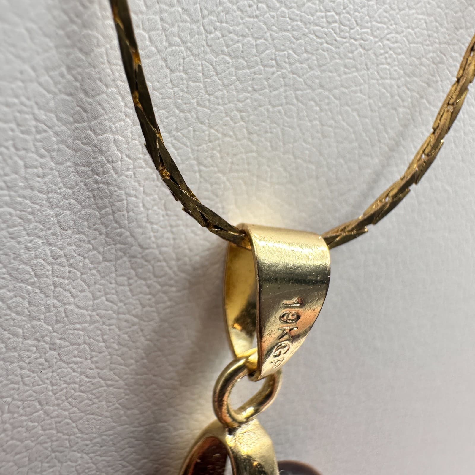 18K Gold Filled Vintage Y2K Rainbow Glass Heart Pendant Necklace - Thumbnail 10