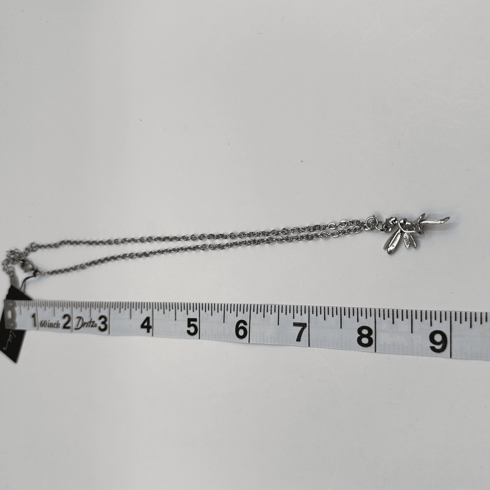 Vintage 90s Cookie Lee Fairy Pendant Necklace Silver Tone Tinkerbell Jewelry - Thumbnail 10