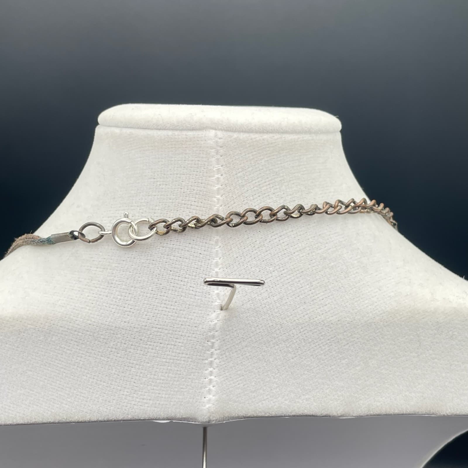 Vintage Bohemian Charm Single Chain Necklace Lobster Clasp Shell Crystal Bead - Thumbnail 9