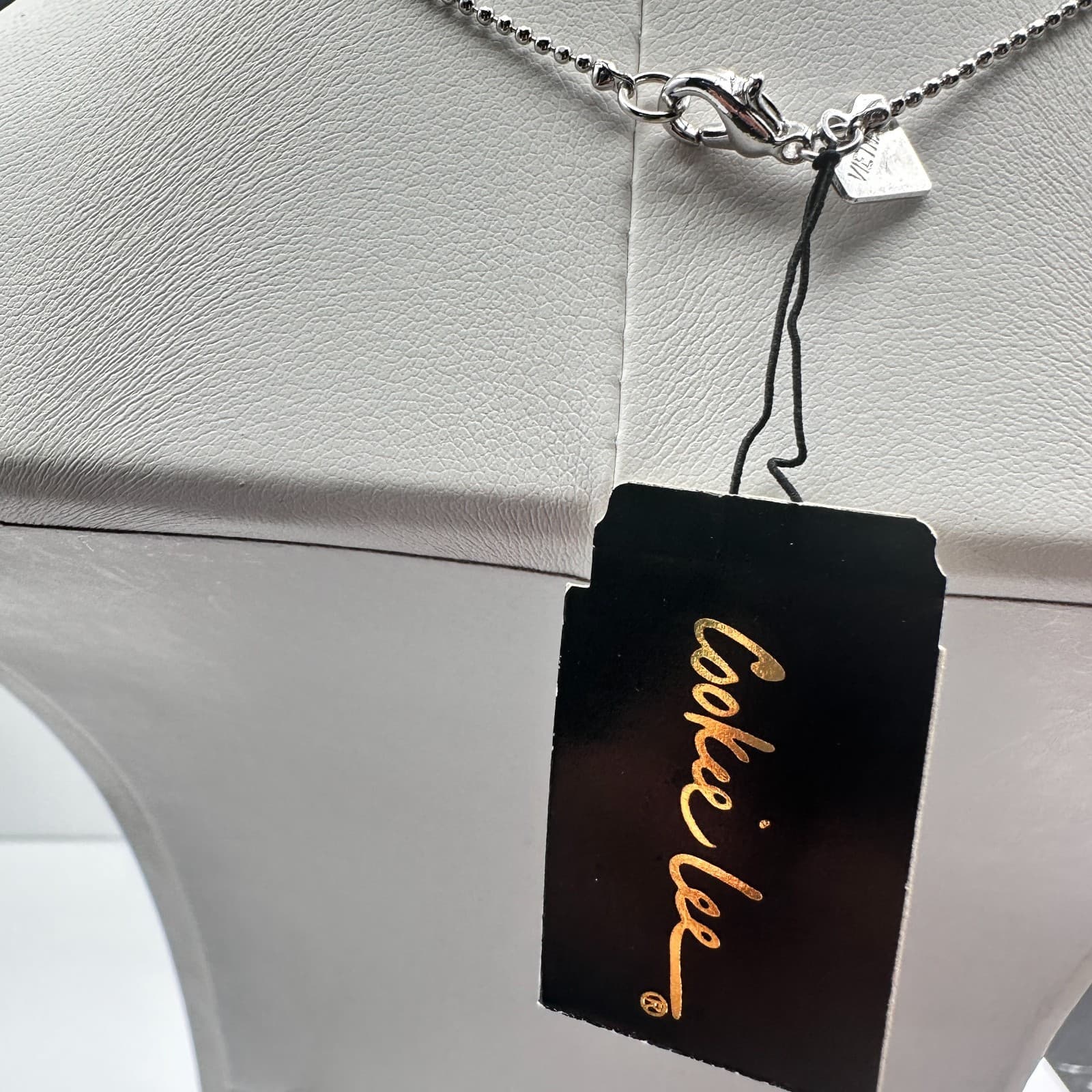 Vintage 90s Cookie Lee Teddy Bear Star Pendant Necklace Purple Crystal Jewelry - Thumbnail 8