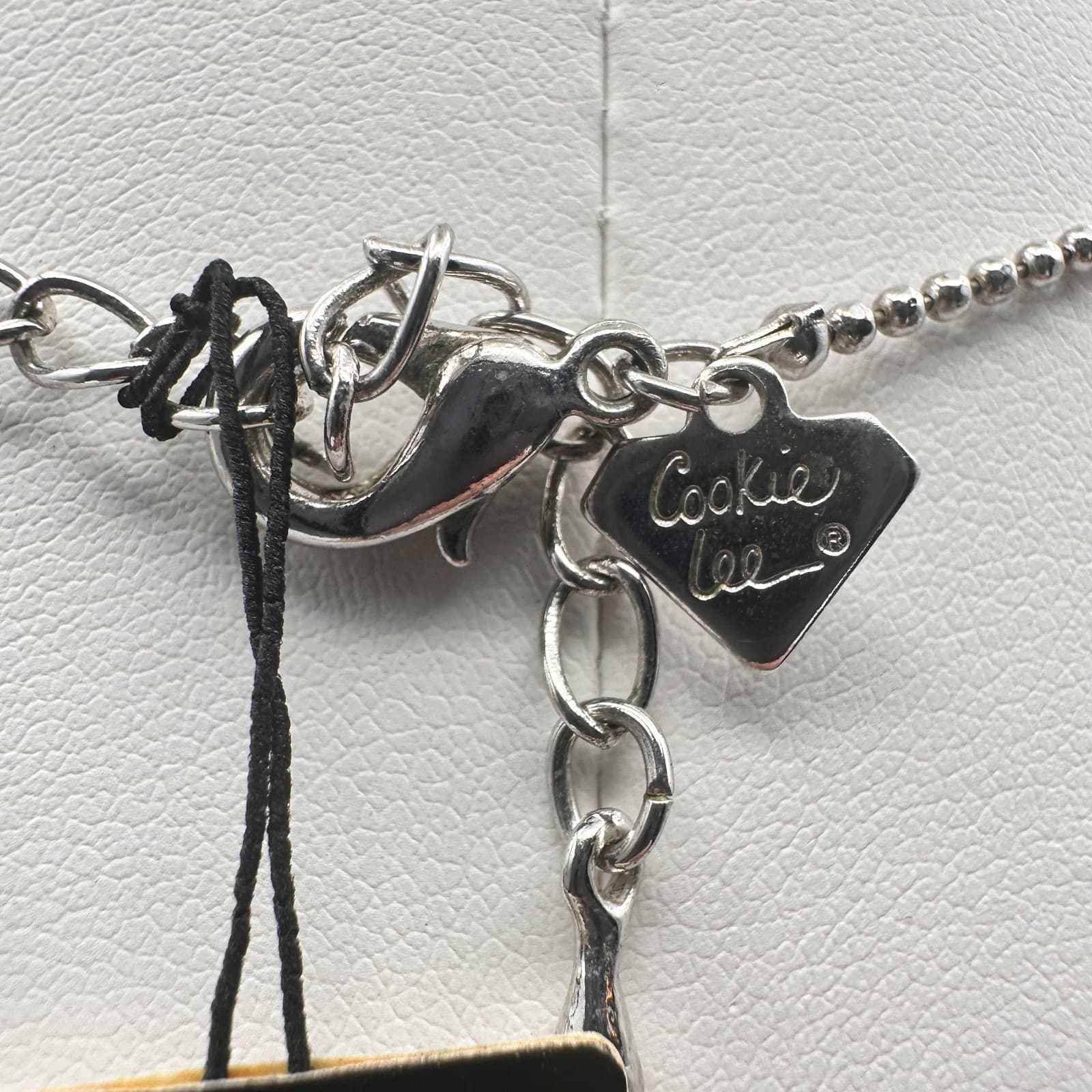 Vintage Y2K Cookie Lee Baseball Pendant Ball chain Necklace Silver Tone Jewelry - Thumbnail 9