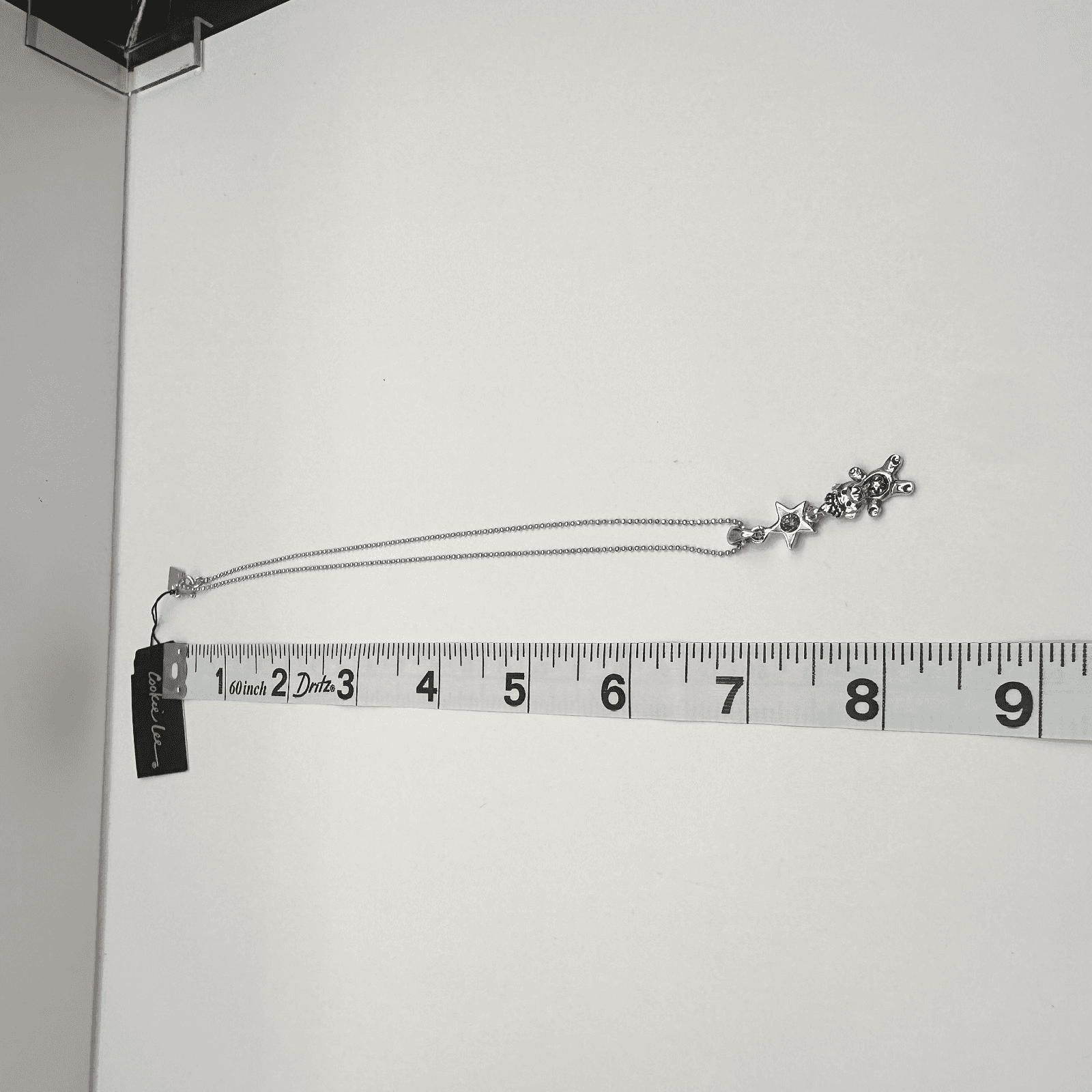 Vintage 90s Cookie Lee Teddy Bear Star Pendant Necklace Purple Crystal Jewelry - Thumbnail 9