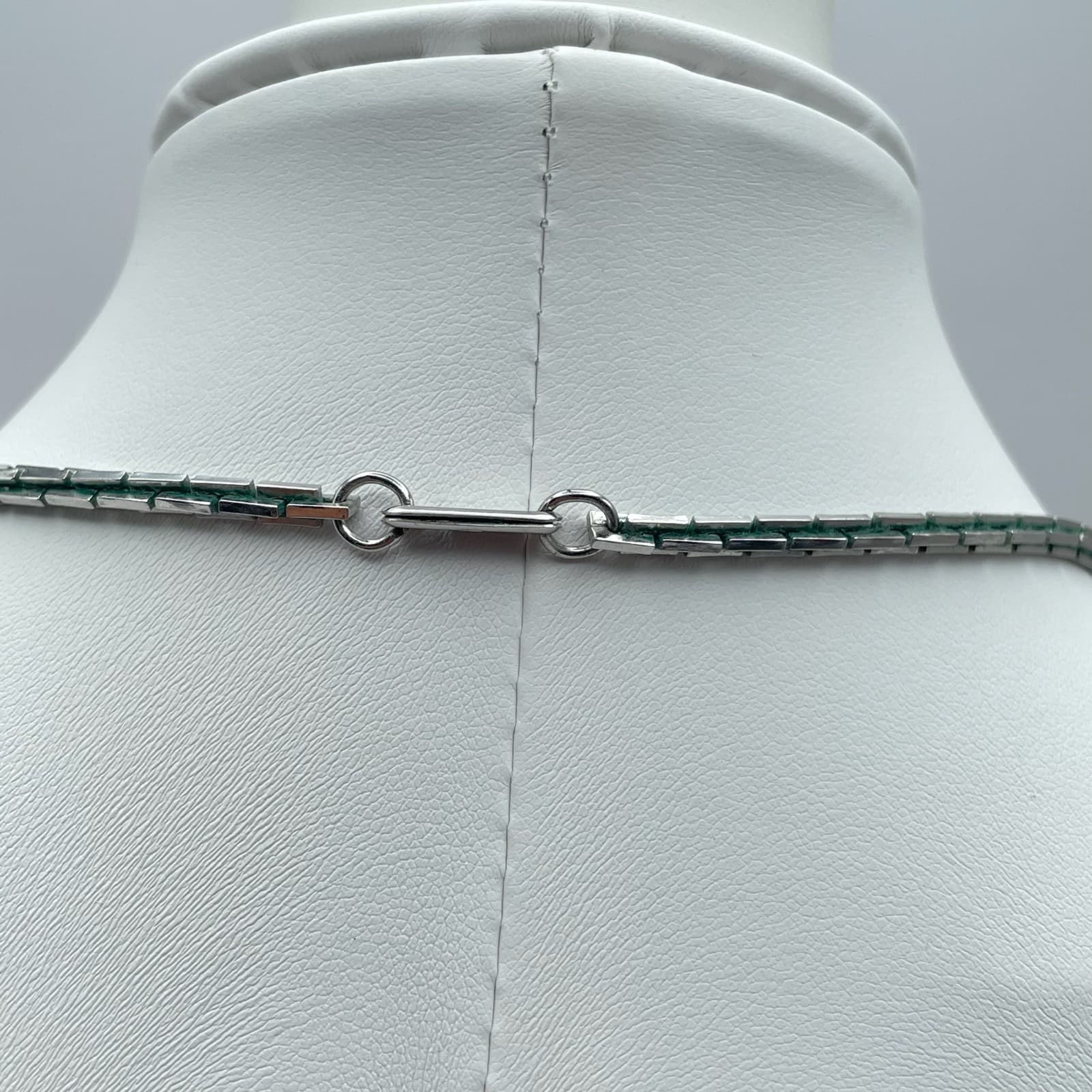 Vintage 80s Sarah Coventry Silver Tone Link Chain Necklace Unisex Jewelry - Thumbnail 9