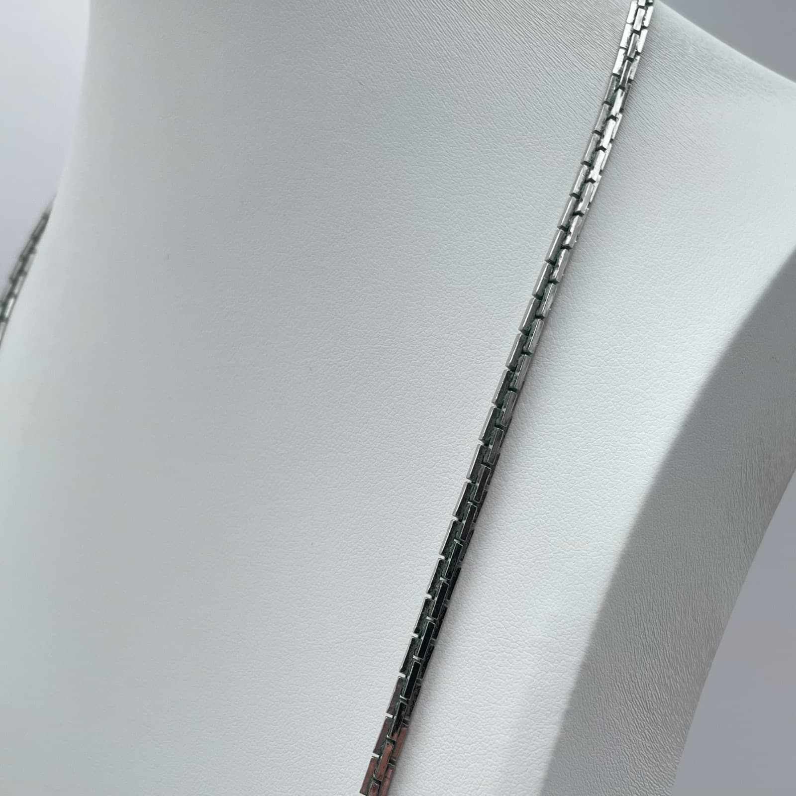 Vintage 80s Sarah Coventry Silver Tone Link Chain Necklace Unisex Jewelry - Thumbnail 8