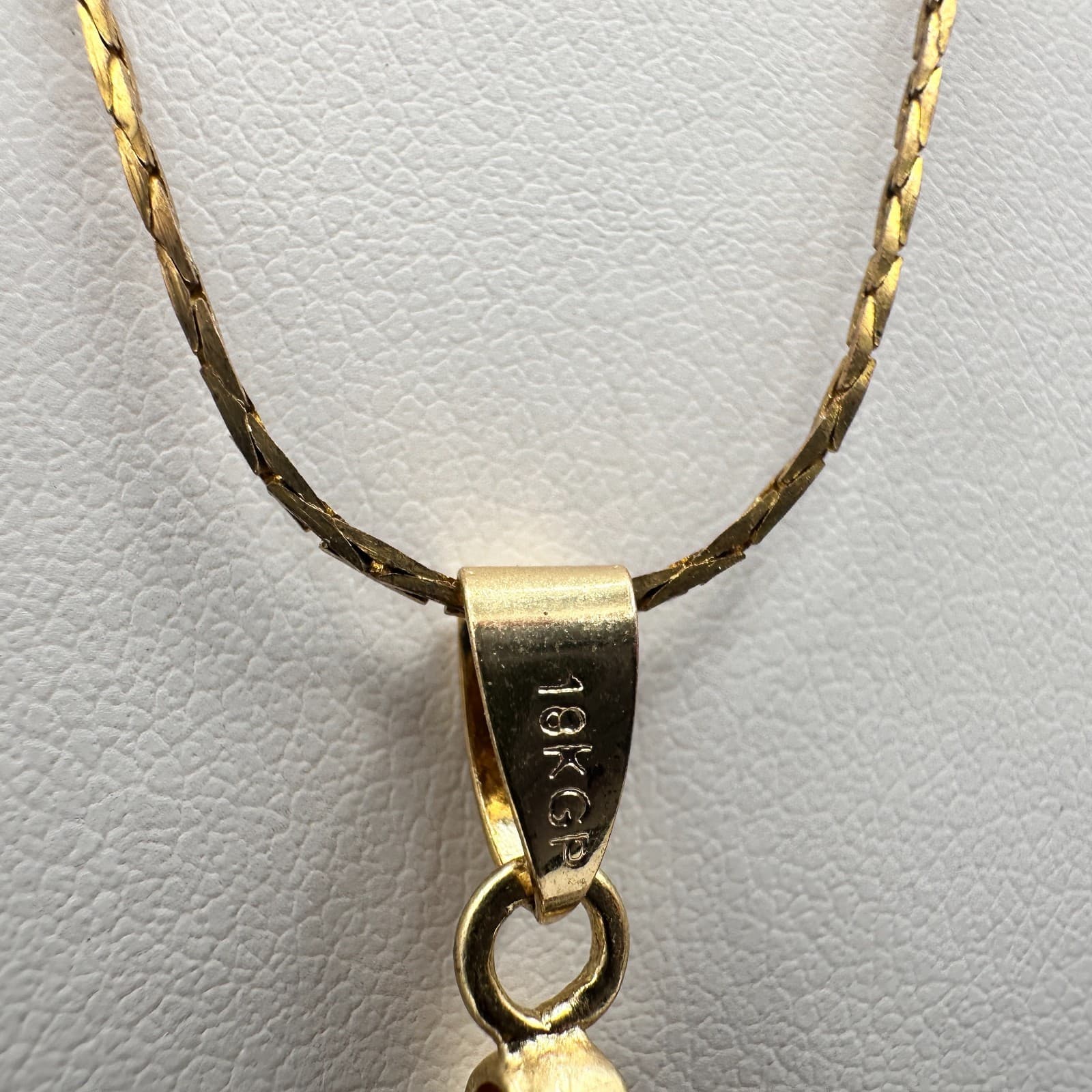 18K Gold Filled Vintage Y2K Rainbow Glass Heart Pendant Necklace - Thumbnail 7