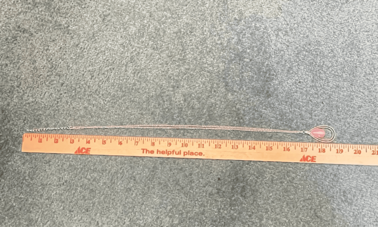 Vintage Pink Cat Eye Teardrop Pendant Necklace Silver Tone Chain Fashion Jewelry - Thumbnail 2