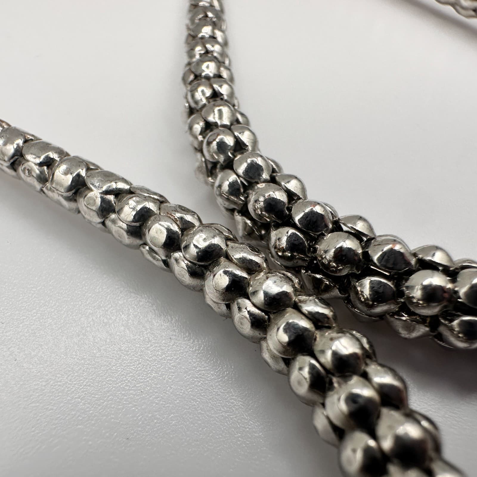 Vintage 90s Silver Tone Teardrop Hoop Earrings Boho Fashion Women's Jewelry - Thumbnail 8