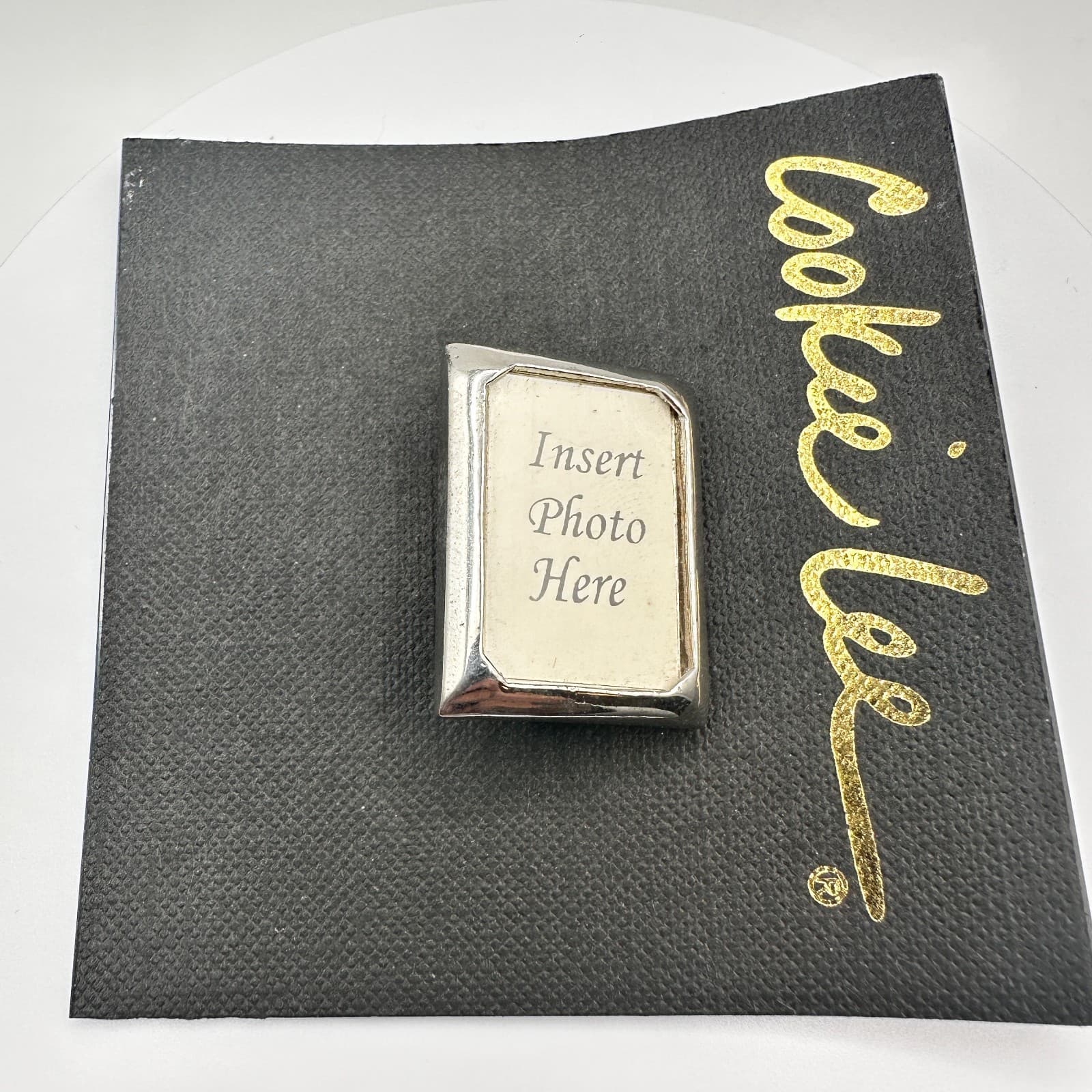Vintage 90s Cookie Lee Silver Tone Picture Frame Brooch Pin Rectangular - Image 1