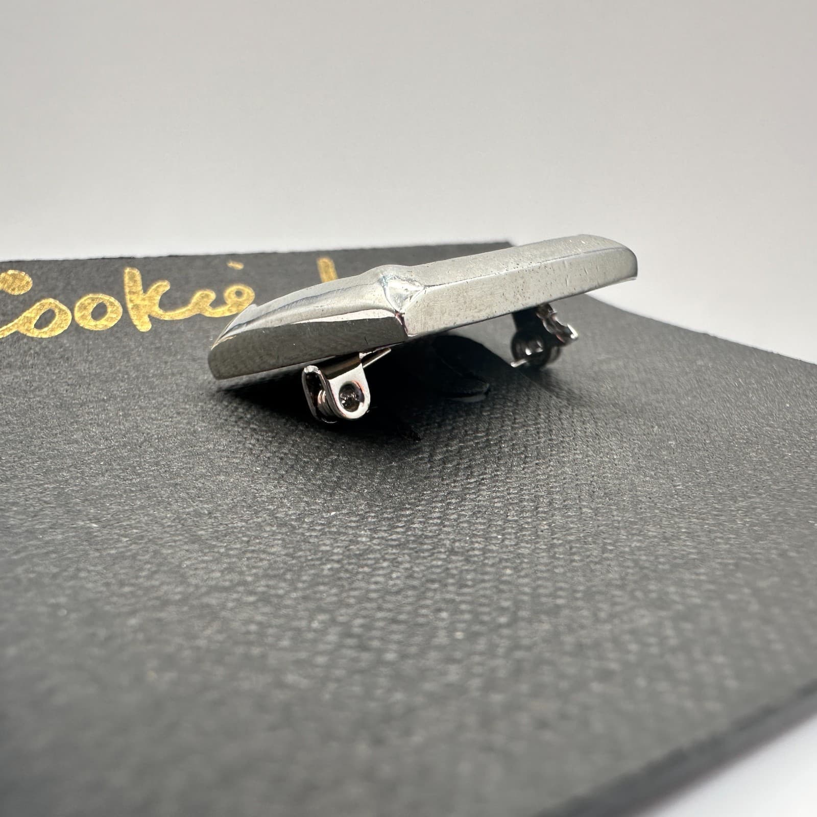 Vintage 90s Cookie Lee Silver Tone Picture Frame Brooch Pin Rectangular - Thumbnail 6