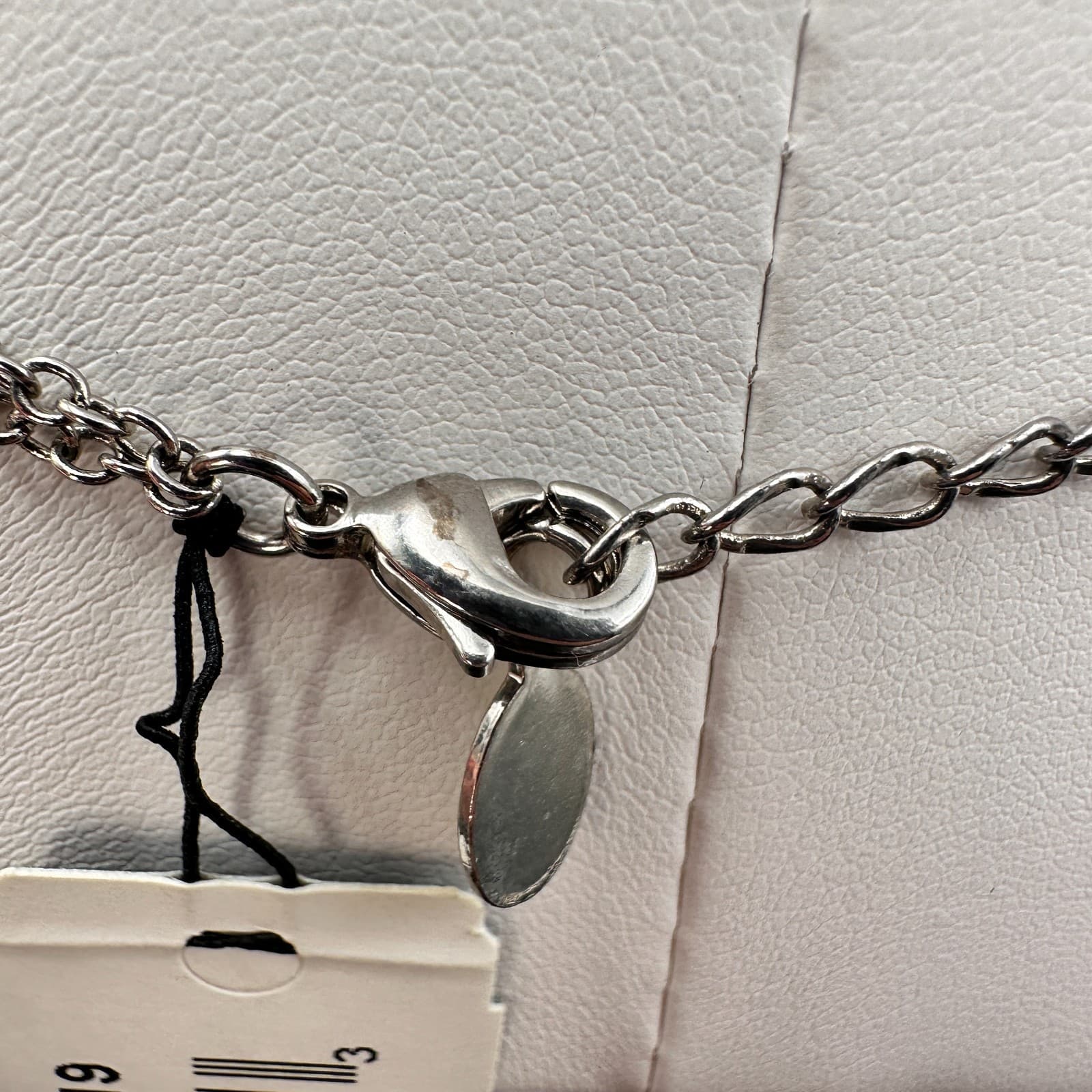 Vintage Y2K Cookie Lee Silver Tone Double Chain Organic Hoop Pendant Necklace - Thumbnail 8