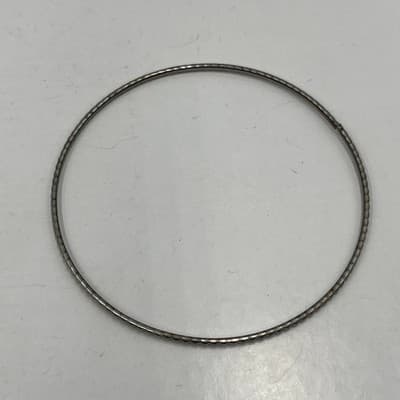 Vintage Stackable Silver-Tone Bangle Bracelets Set 4 Textured Dotted Glimmer - Thumbnail 3