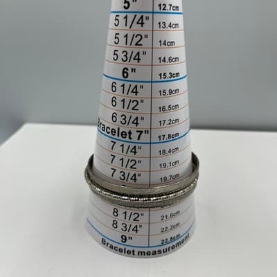 Vintage Stackable Silver-Tone Bangle Bracelets Set 4 Textured Dotted Glimmer - Thumbnail 8