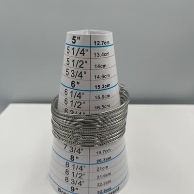 Vintage Silver Tone Multi Strand Twisted Rope Cuff Bracelet Nail Head Terminals - Thumbnail 6