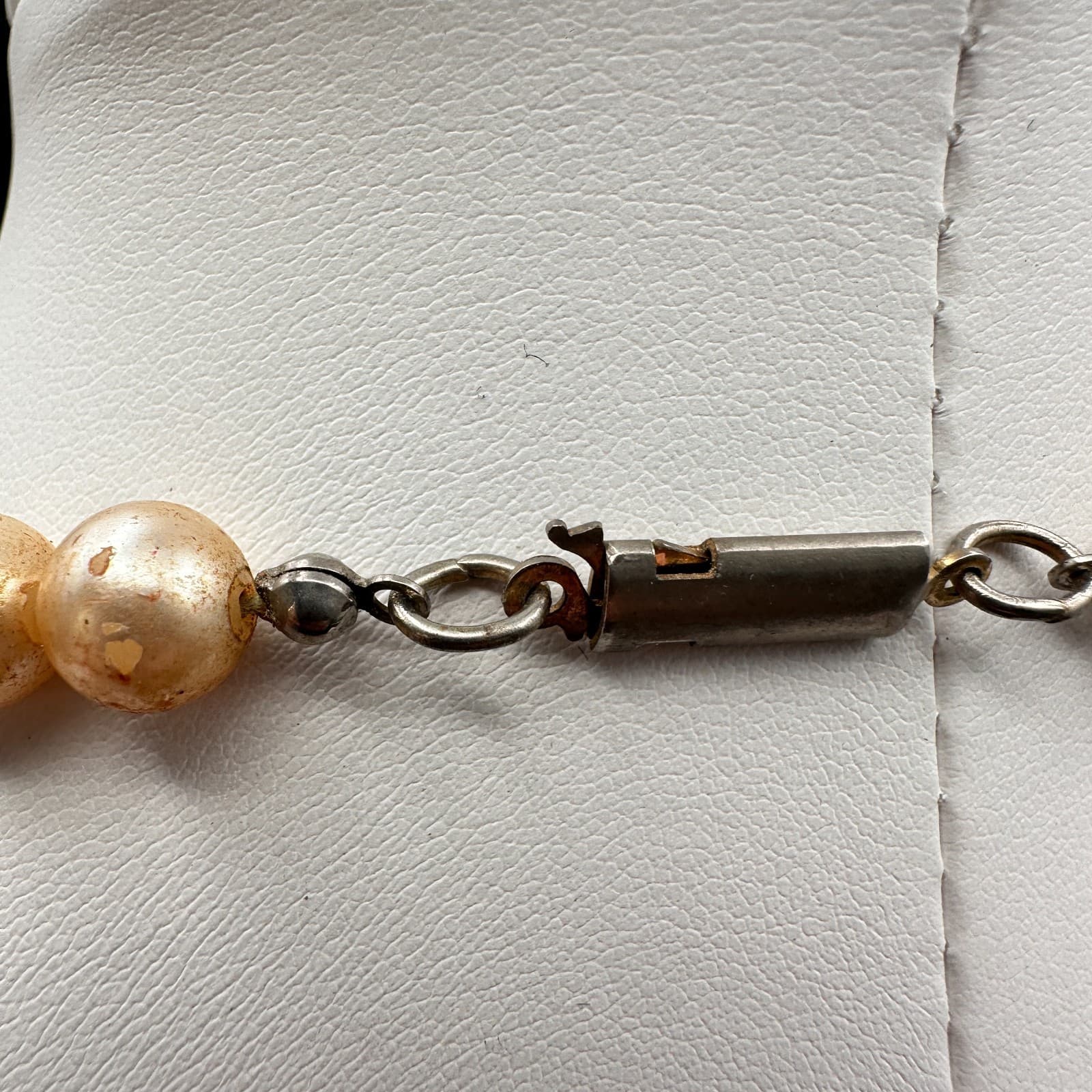 Vintage 80s Champagne Faux Pearl Strand Necklace Gold Tone Classic Fashion - Thumbnail 11