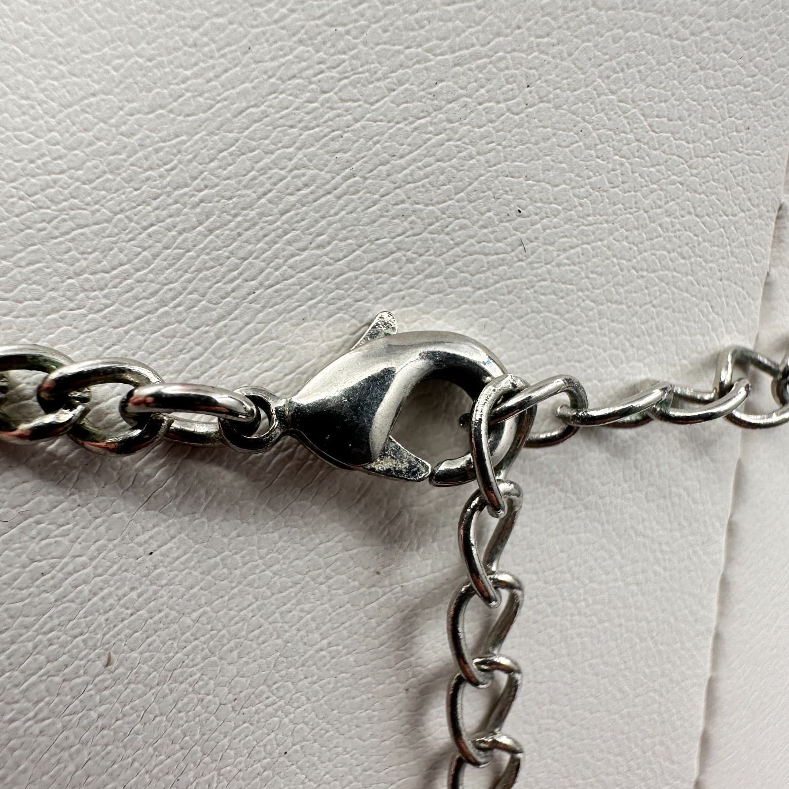 Vintage 90s Silver Tone Blue Turquoise Bead Leaf Cluster Statement Necklace Boho - Thumbnail 11