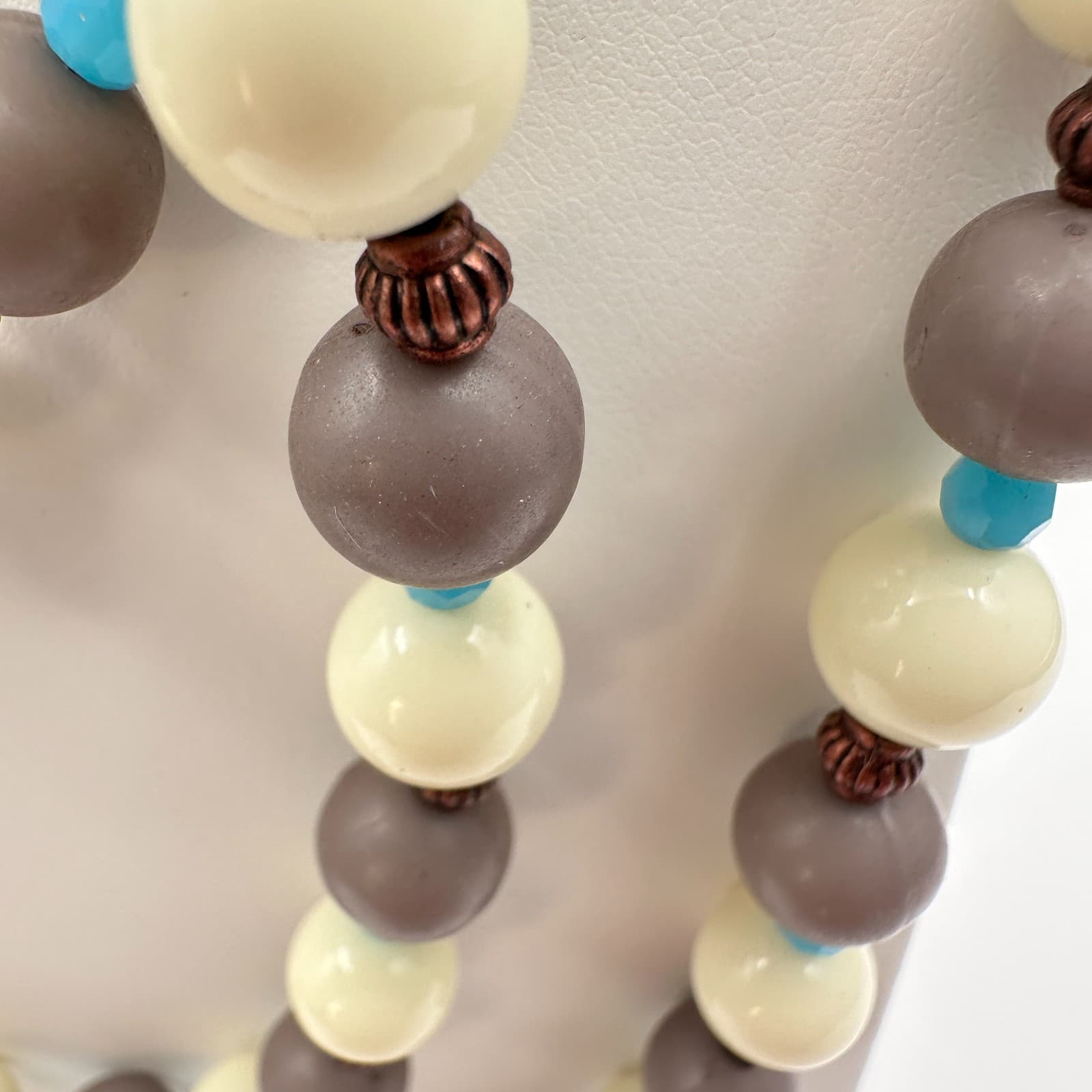 Vintage 90s RoRo Multi-Strand Beaded Necklace Earring Set Boho Fashion Jewelry - Thumbnail 9