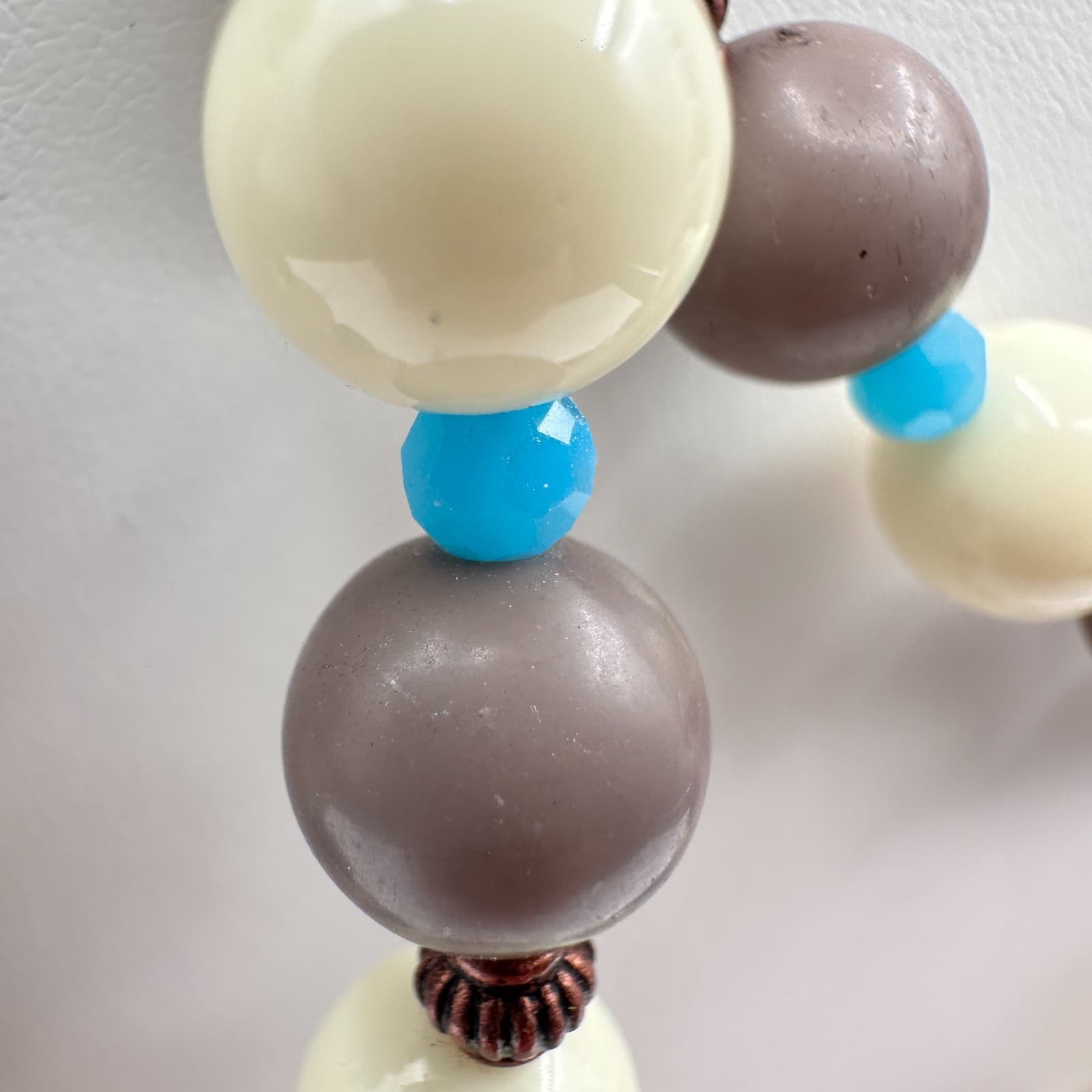 Vintage 90s RoRo Multi-Strand Beaded Necklace Earring Set Boho Fashion Jewelry - Thumbnail 8