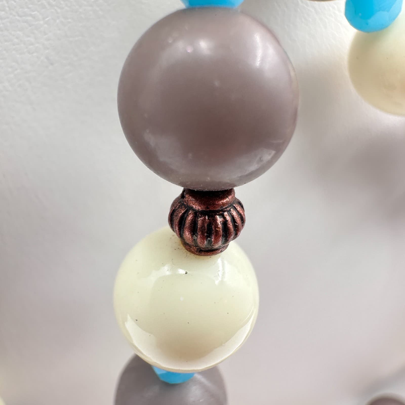 Vintage 90s RoRo Multi-Strand Beaded Necklace Earring Set Boho Fashion Jewelry - Thumbnail 7