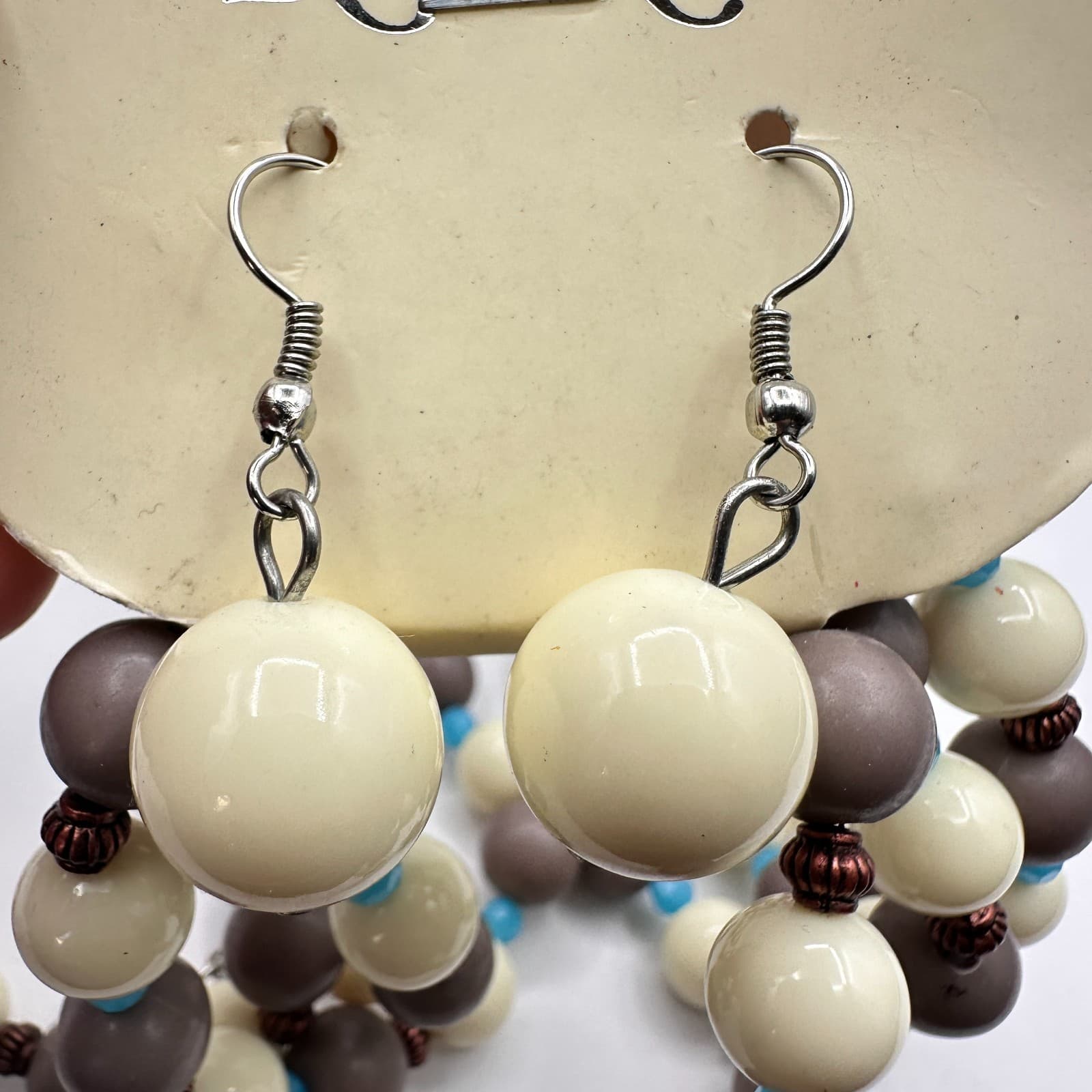 Vintage 90s RoRo Multi-Strand Beaded Necklace Earring Set Boho Fashion Jewelry - Thumbnail 12