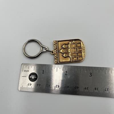 Vintage Moscow Kremlin Keychain Russian Brass Shield Cathedral Souvenir Russia - Thumbnail 5