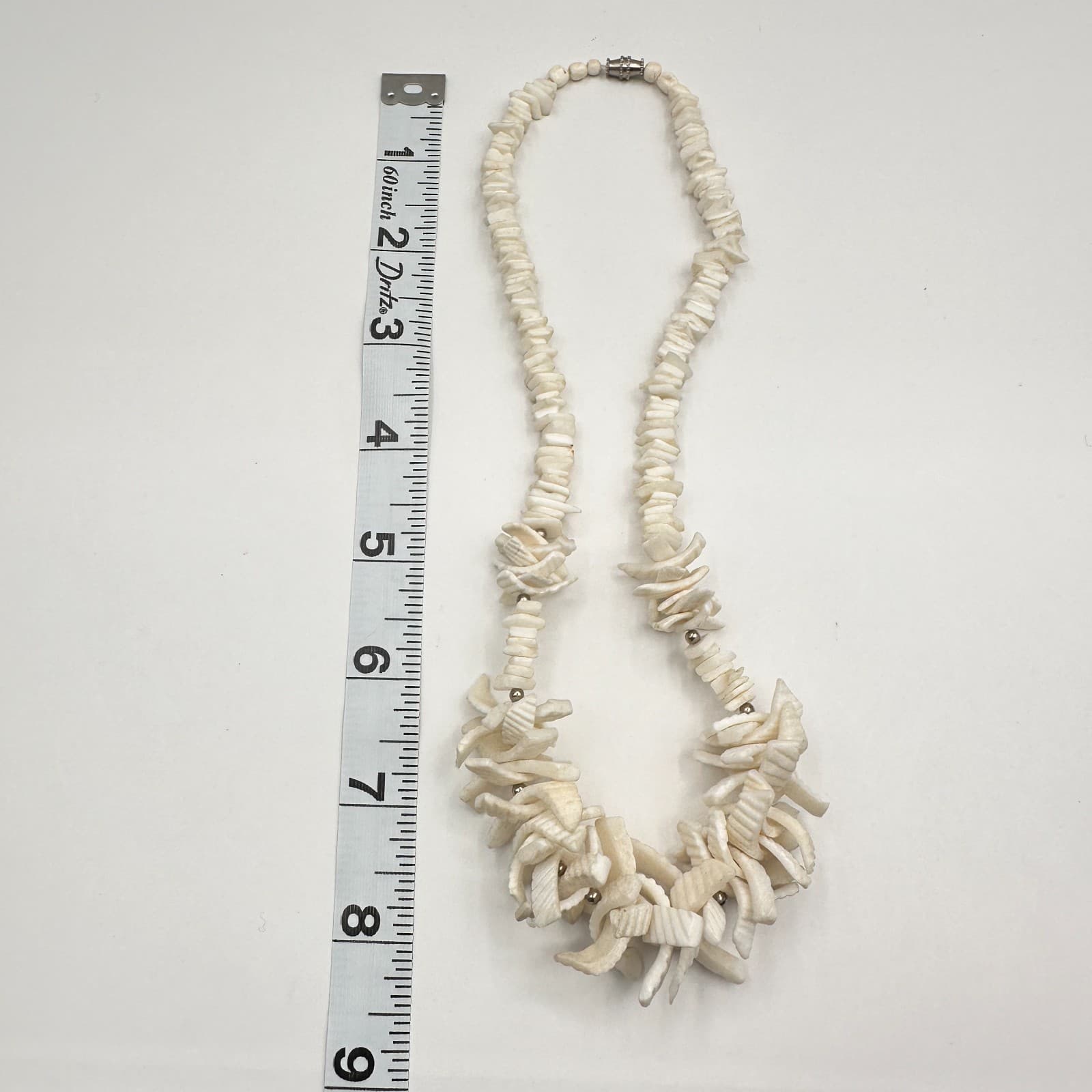 Vintage 90s Carved White Shell Statement Necklace with Gold-Tone Accents Jewelry - Thumbnail 11