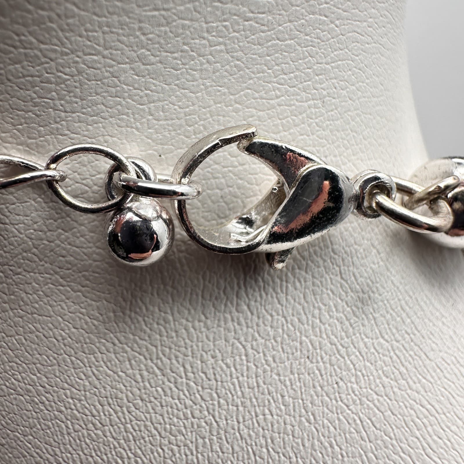 Vintage 90s Multi-Tone Multi-Strand Ball Bar Chain Tassel Statement Necklace - Thumbnail 13