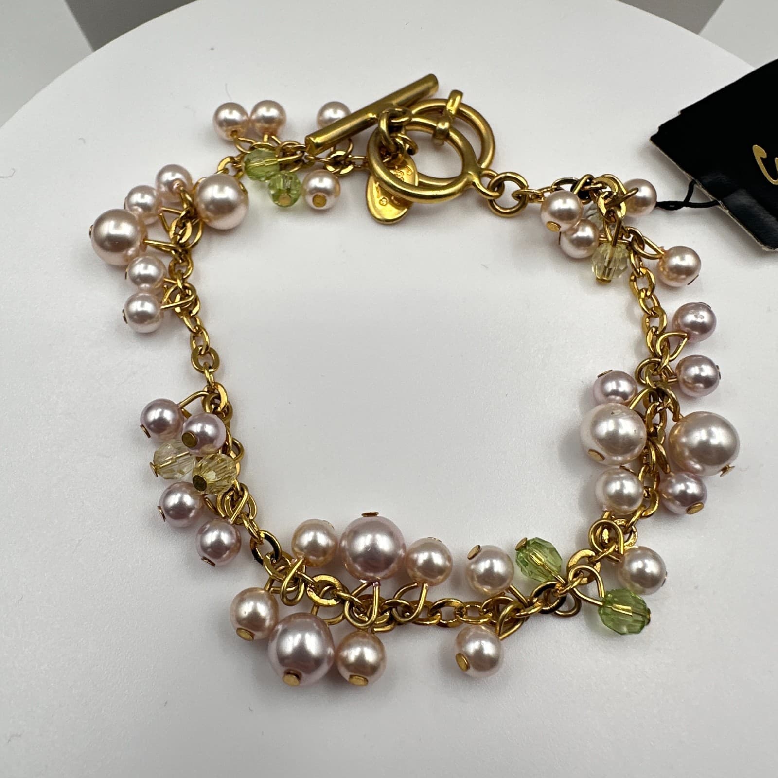 Vintage 90s Cookie Lee Pearl Glass Gold Tone Necklace Set Classic Womens Jewelry - Thumbnail 15