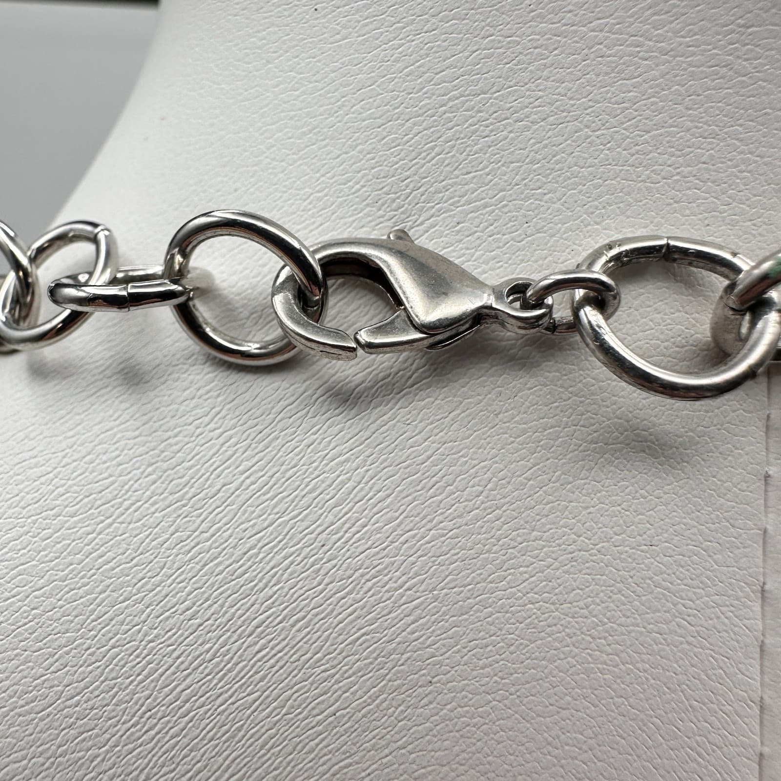 Vintage Y2K Coin Charm Necklace Silver Tone Tigers Eye Beads Turquoise Red Coral - Thumbnail 13