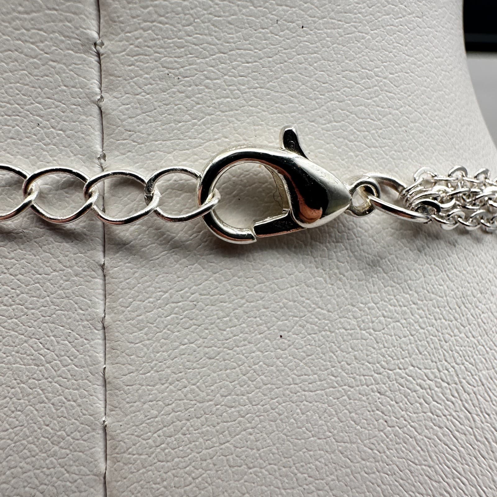 Vintage Y2K Silver Multi-Layered Necklace Star Geometric Vertical Bar Hammered - Thumbnail 13