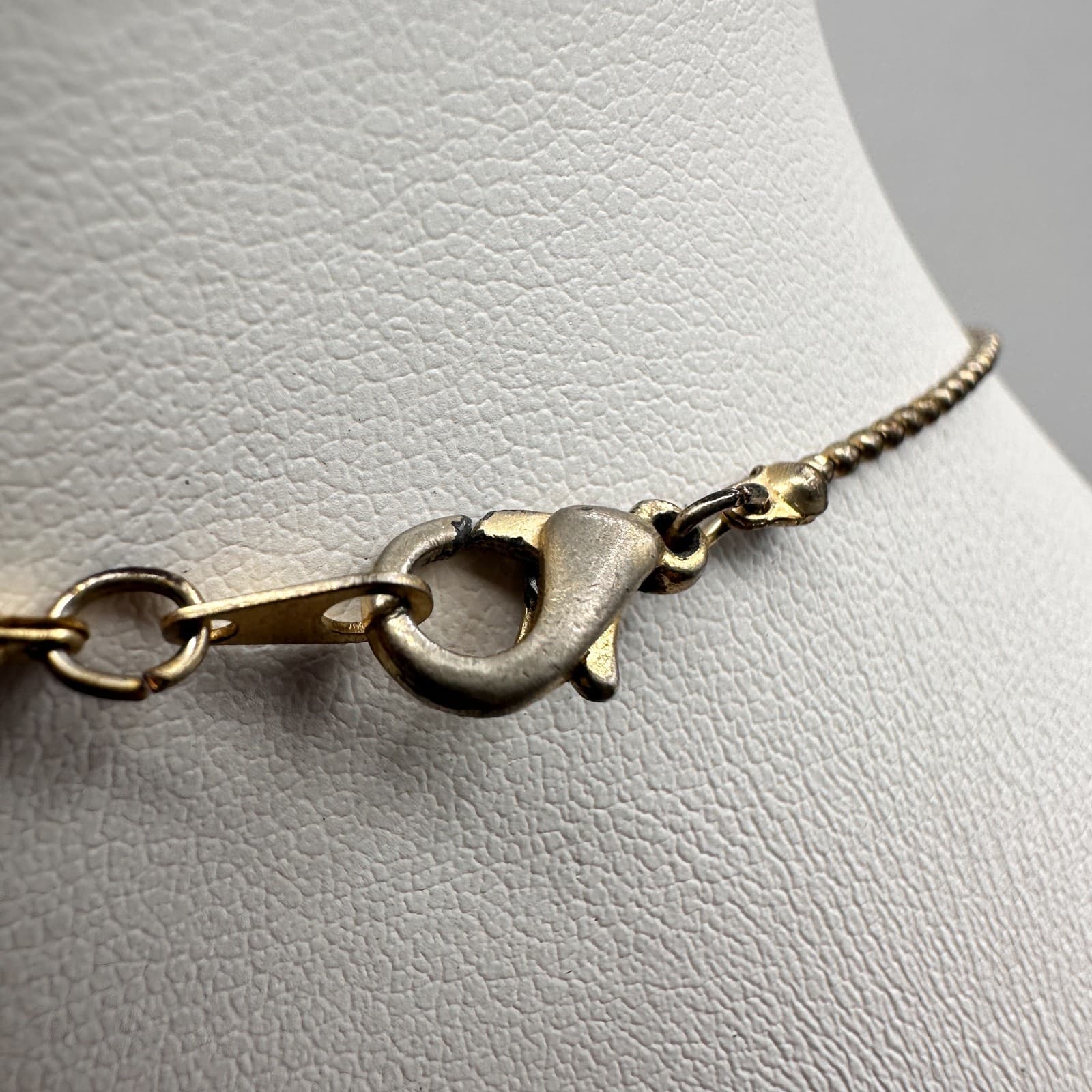 Vintage Y2K Fairy Pendant Necklace Silver Tone Crystal Rhinestone Tinkerbell - Thumbnail 8