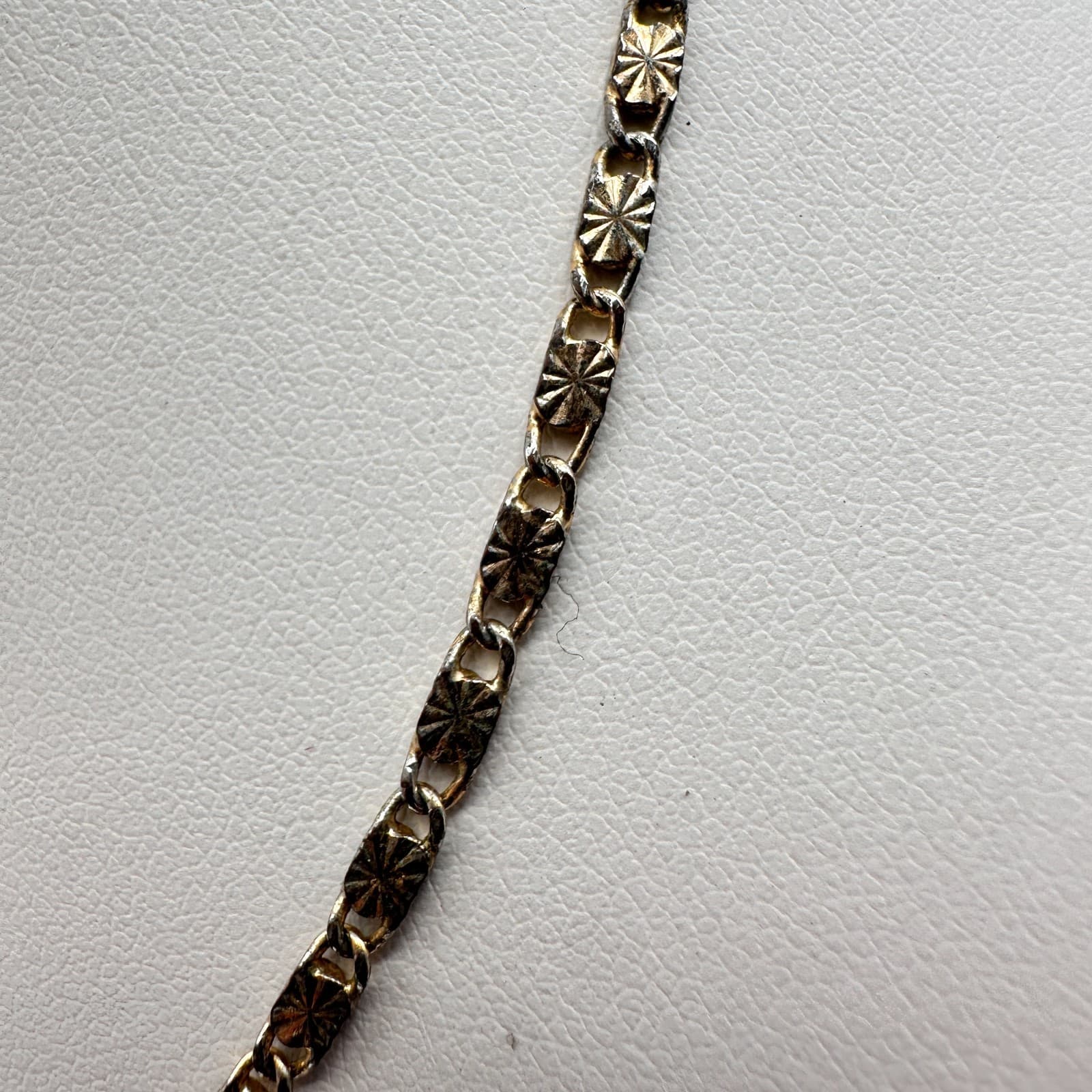 Vintage 90s Gold Tone Cut Starburst Link Chain Necklace Retro Women's Jewelry - Thumbnail 11