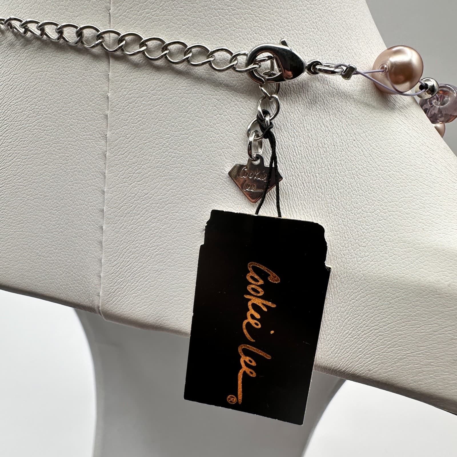 Vintage 90s Lavender Rose & Pearl Beaded Necklace with Accents Jewelry - Thumbnail 12