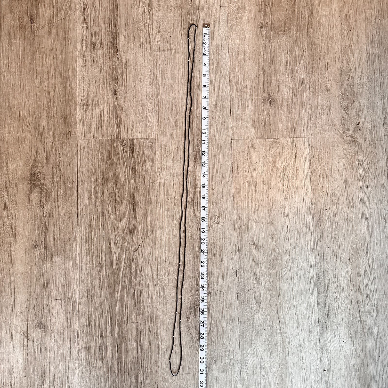 Vintage 90s Long Strand Black Seed Bead Necklace Silver Tone Accents Jewelry - Thumbnail 8