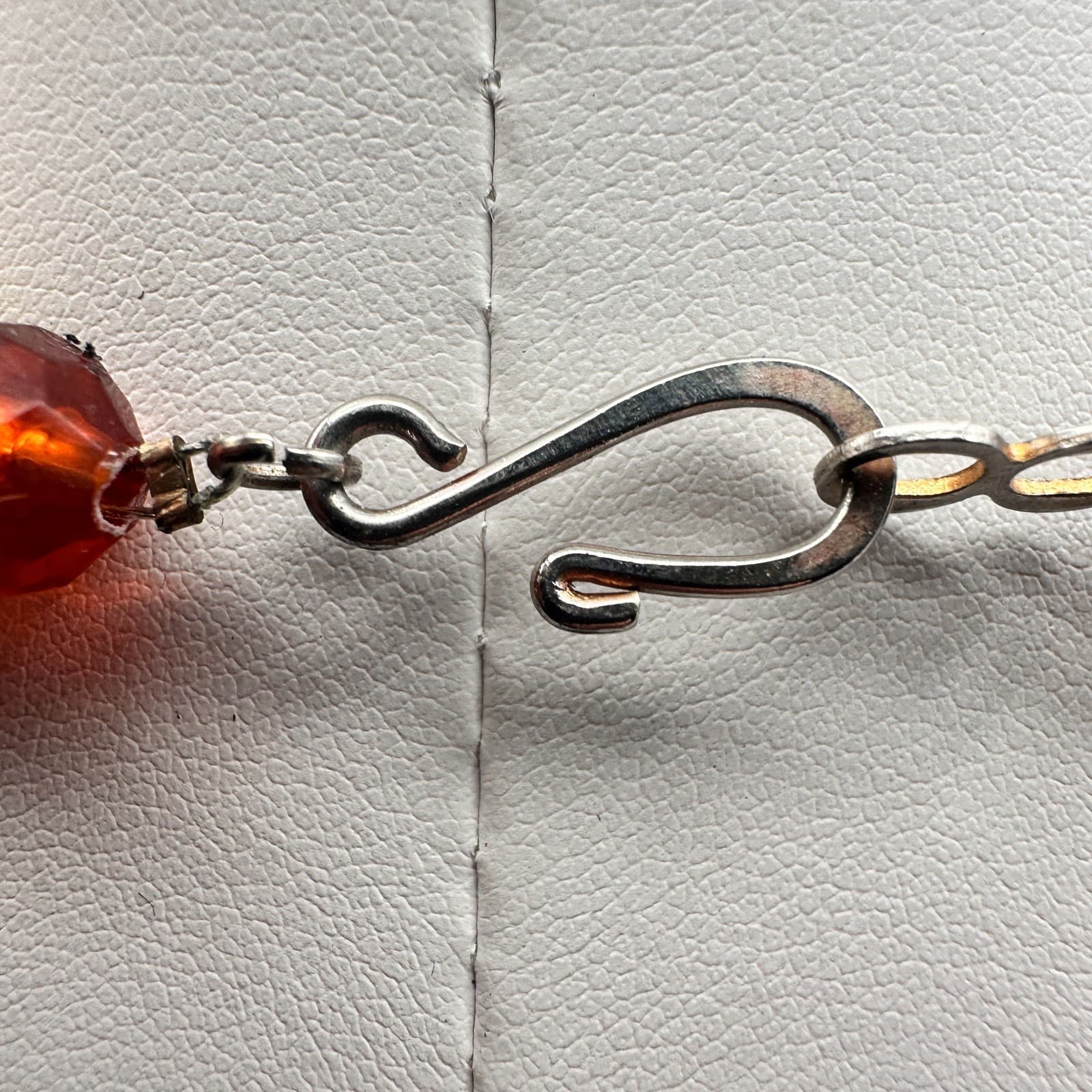 Vintage 90s Amber Glass Bead Necklace Earth Tone Boho Statement Women's Jewelry - Thumbnail 9