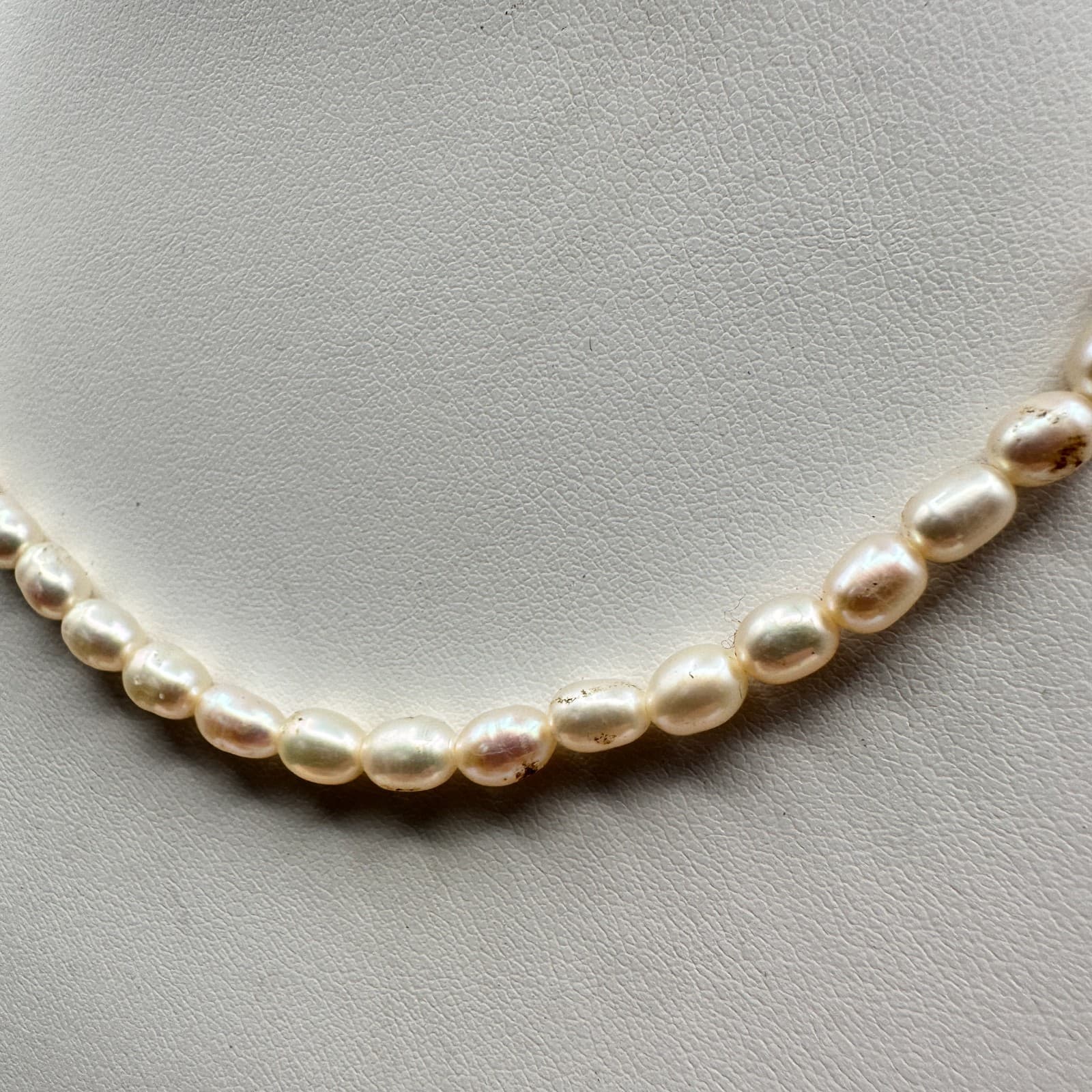 Vintage 90s Rice Pearl Beaded Necklace Cream Boho Retro Classic Women's Jewelry - Thumbnail 3