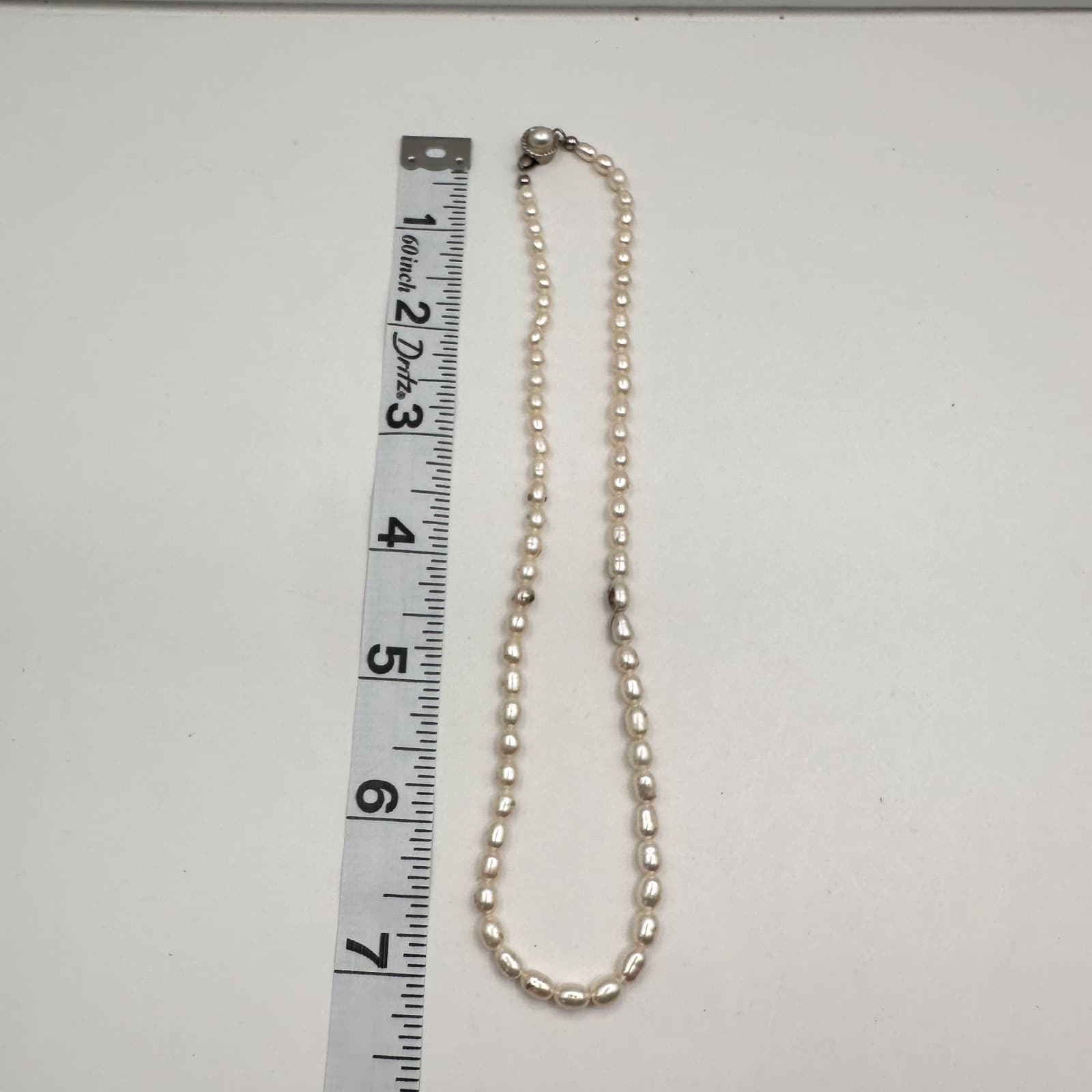 Vintage 90s Rice Pearl Beaded Necklace Cream Boho Retro Classic Women's Jewelry - Thumbnail 8