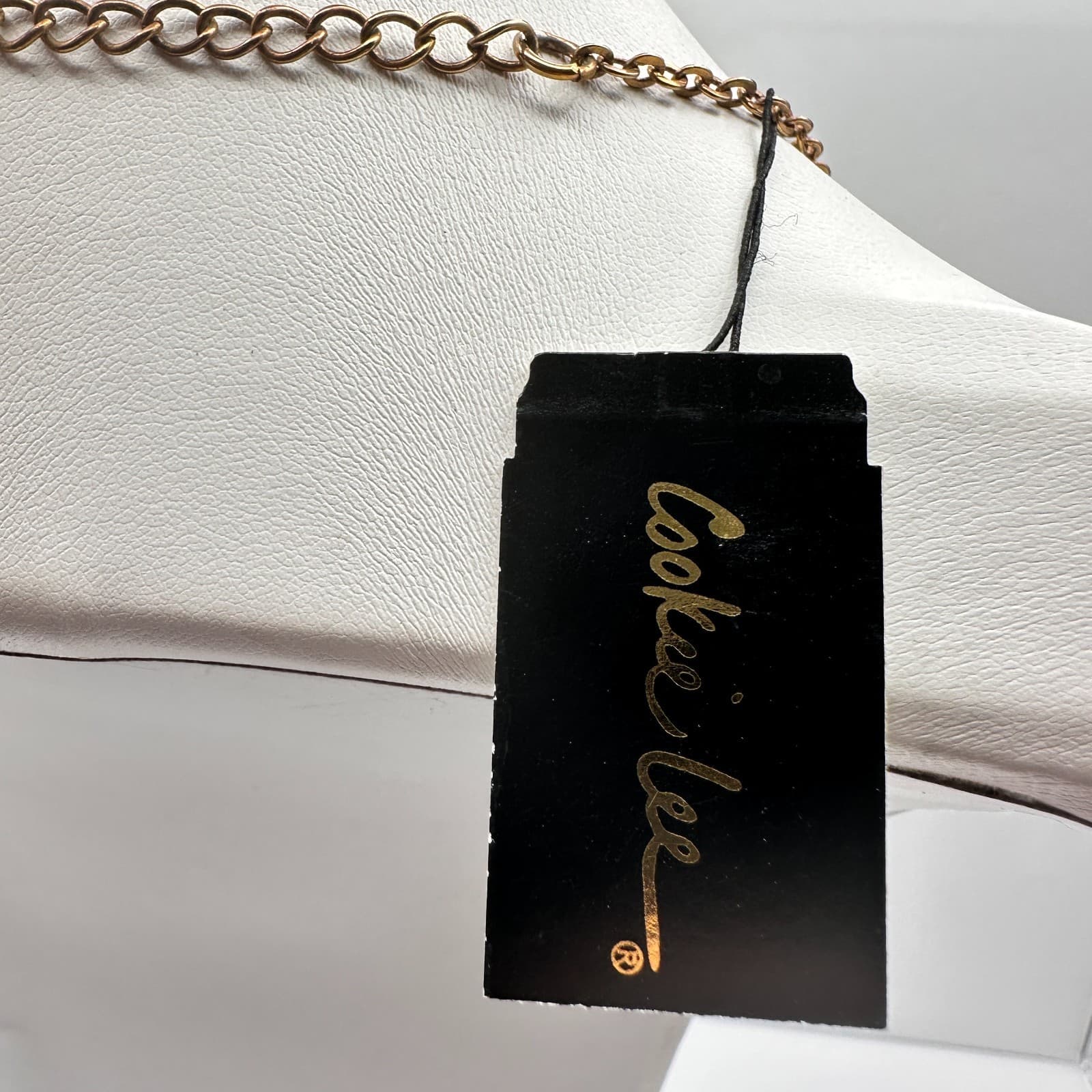 Vintage 90s C-Lee Green & Clear Faceted Glass Bead Necklace Leaf Pendant Jewelry - Thumbnail 10