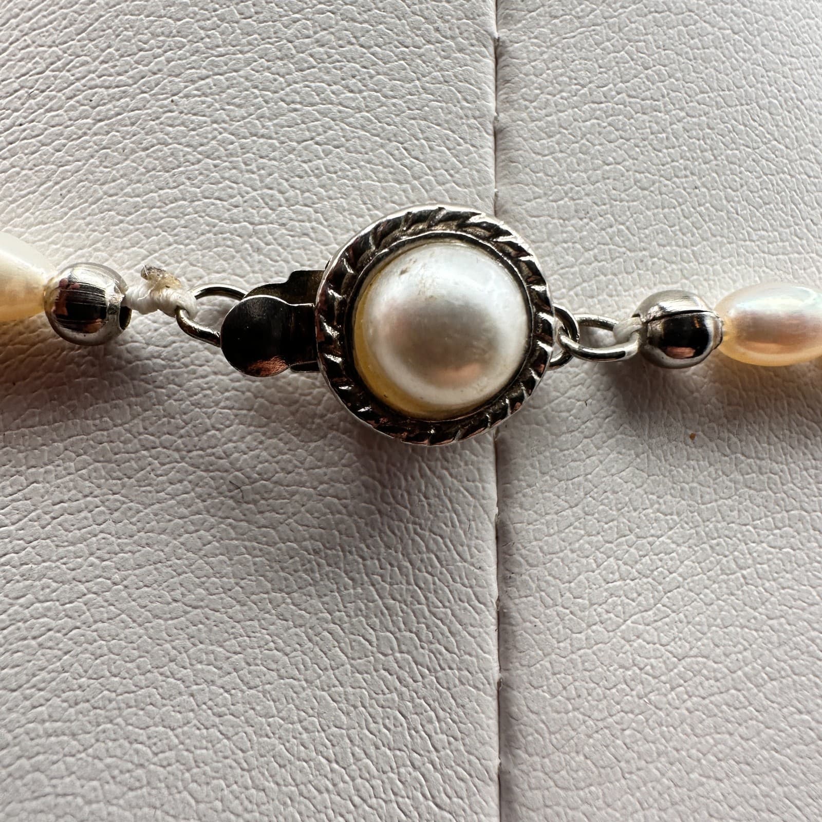 Vintage 90s Rice Pearl Beaded Necklace Cream Boho Retro Classic Women's Jewelry - Thumbnail 7