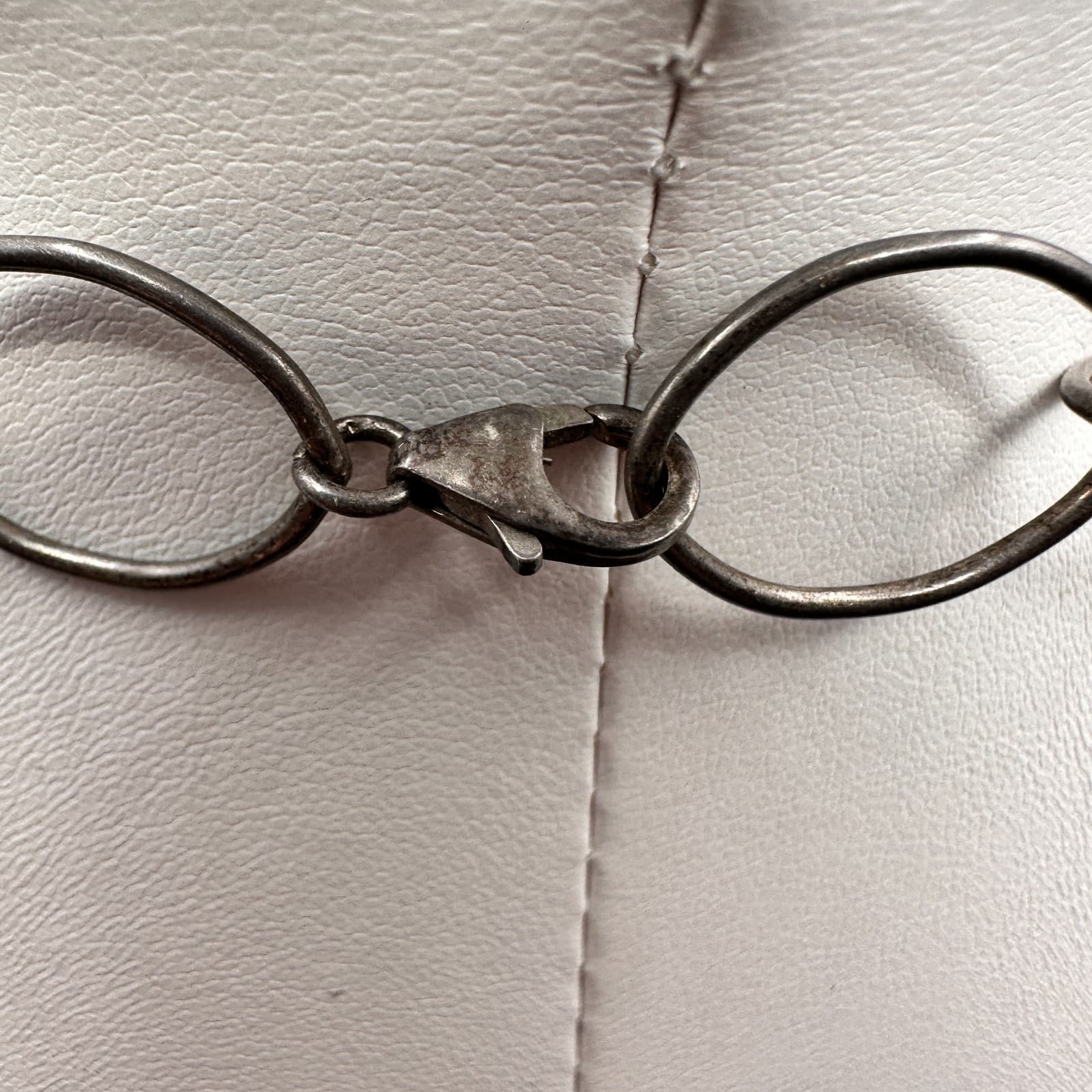 Vintage 90s Y2K Black Onyx Style Beaded Statement Lariat Silver Tone Necklace - Thumbnail 9